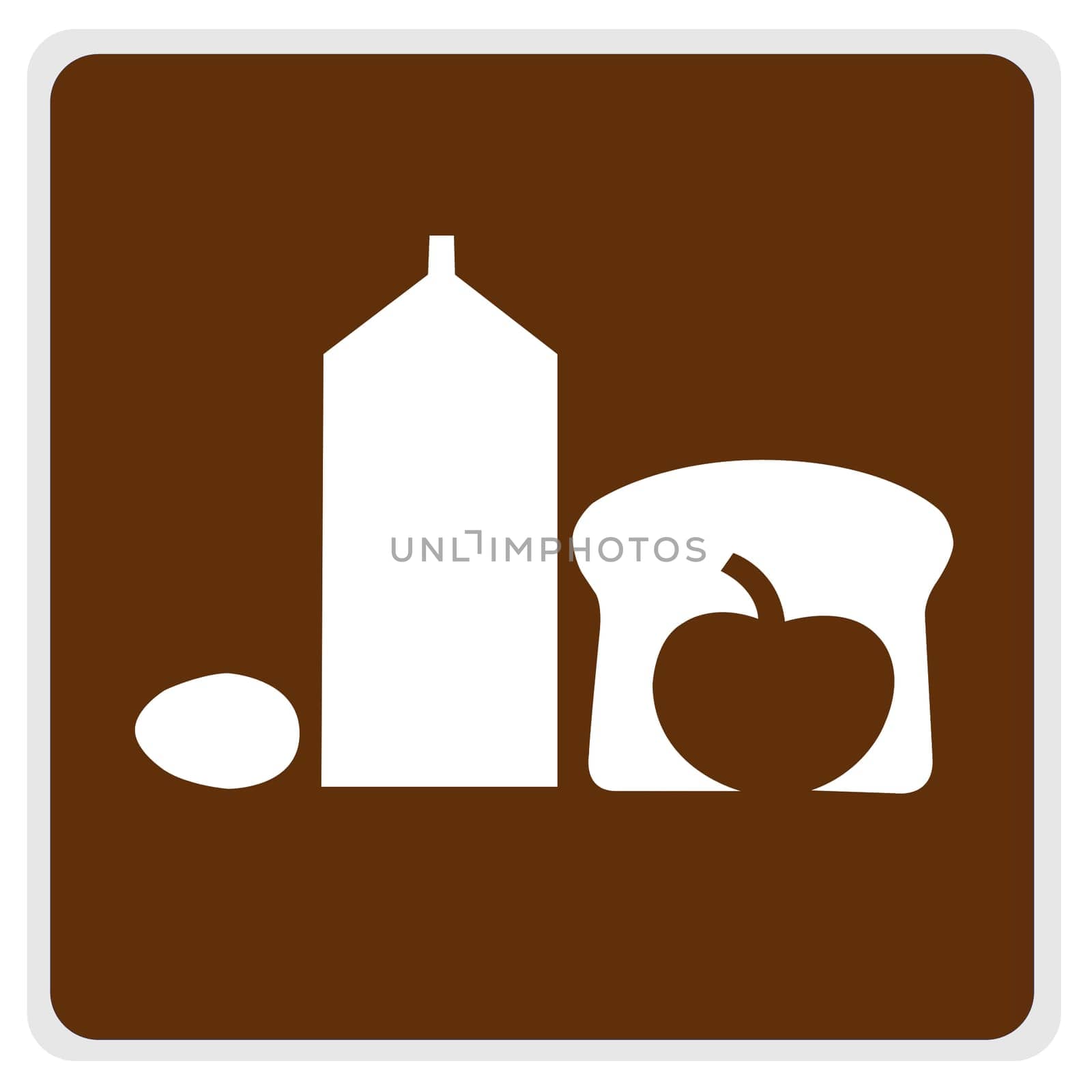 road sign - camp store, with path
