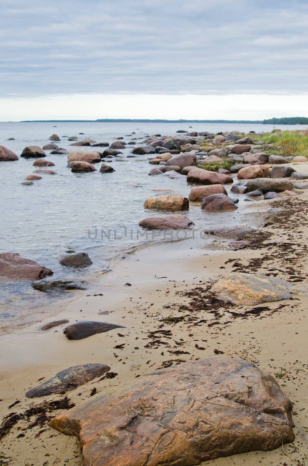 Stones on coast of Baltic sea