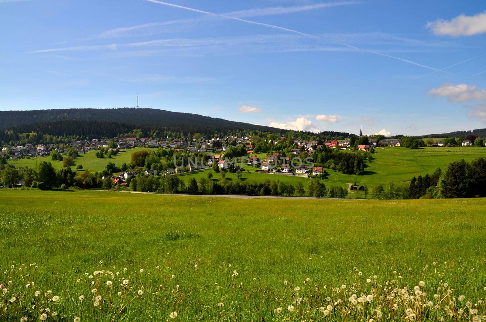 Landscape Clouds Meadow Bischofsgrün
