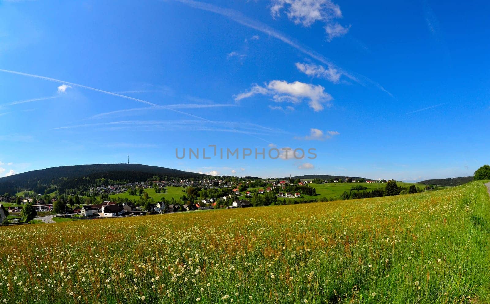 Landscape Clouds Meadow Bischofsgrün