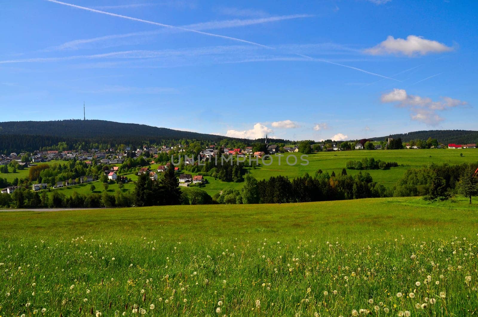 Landscape Clouds Meadow Bischofsgrün