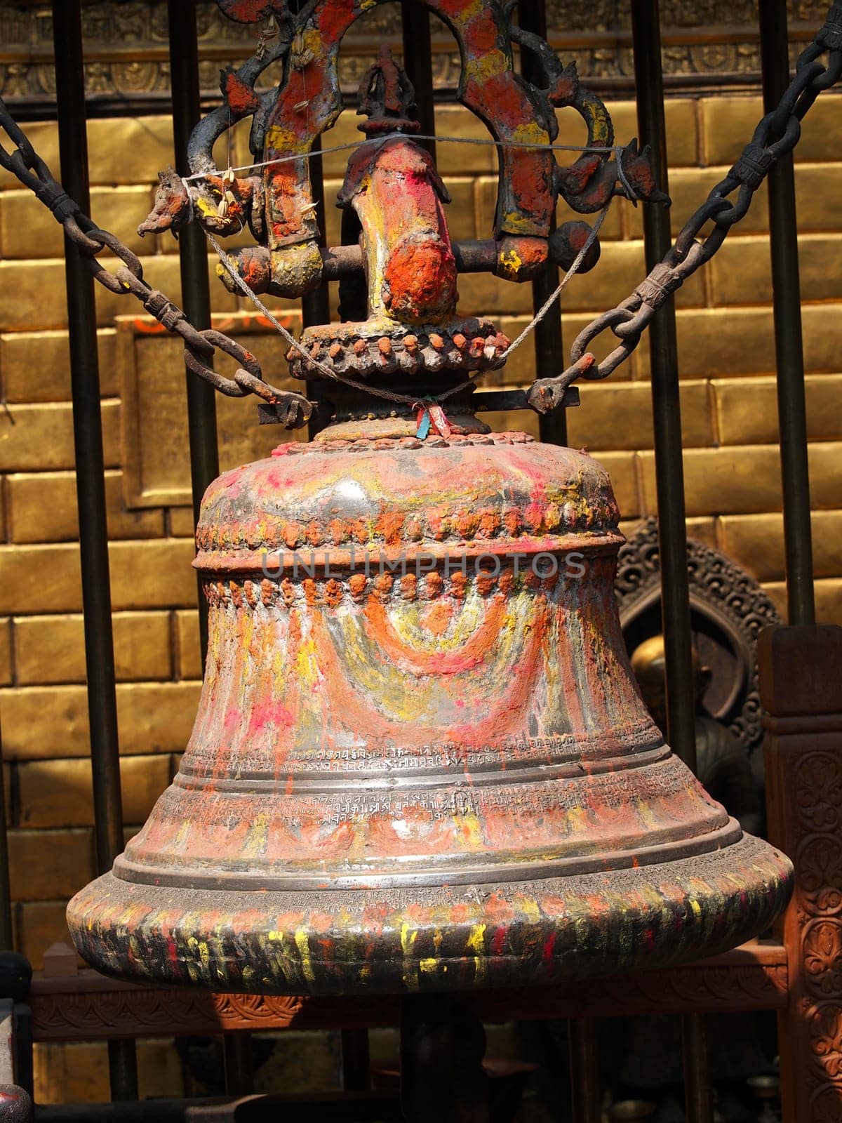 prayer bell in golden temple,pathan Nepal