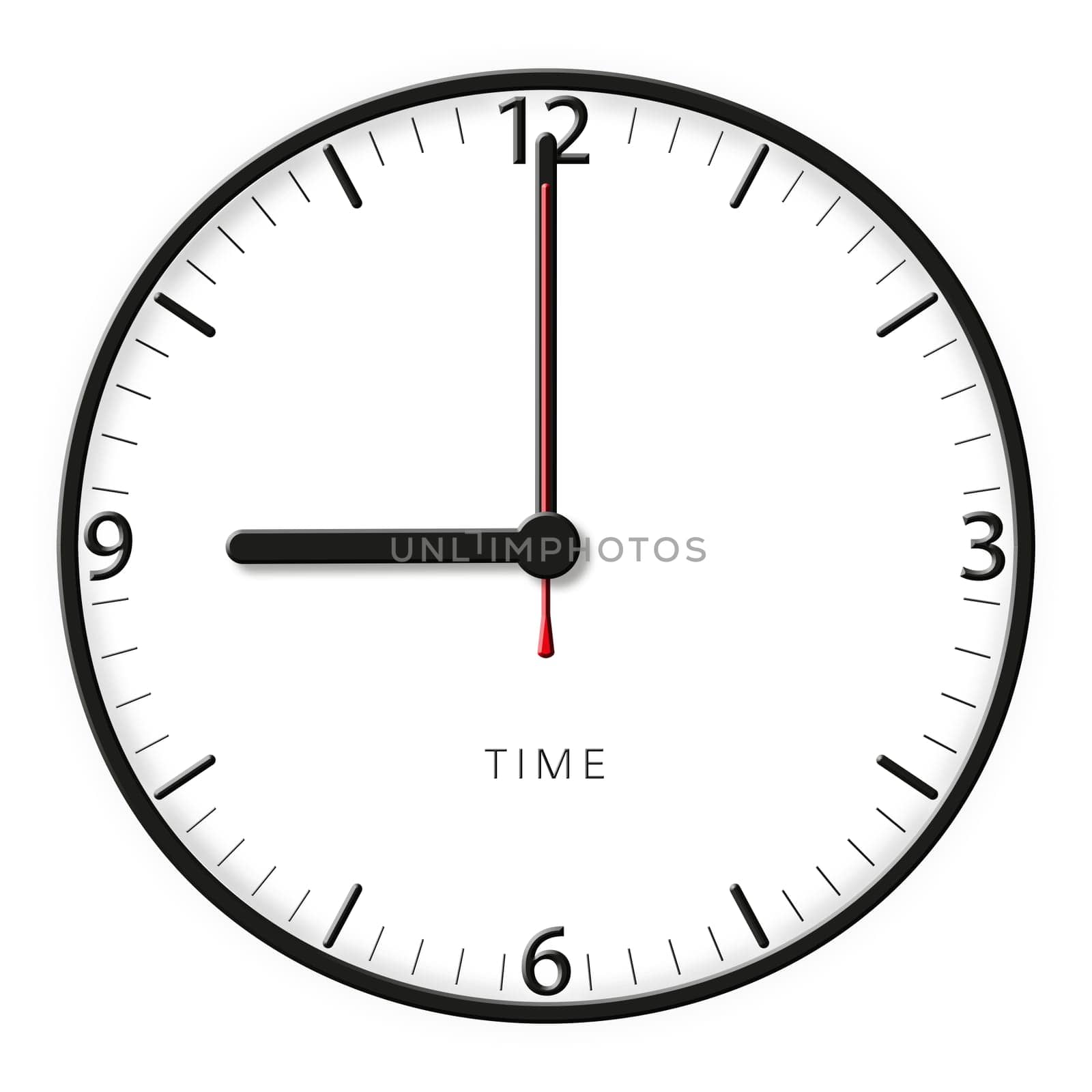 Classic station clock with a fixed time