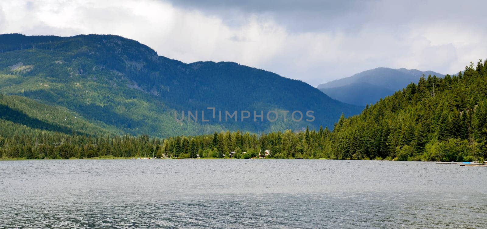 View from the boat launch at Alta Lake, near Whistler, British Columbia