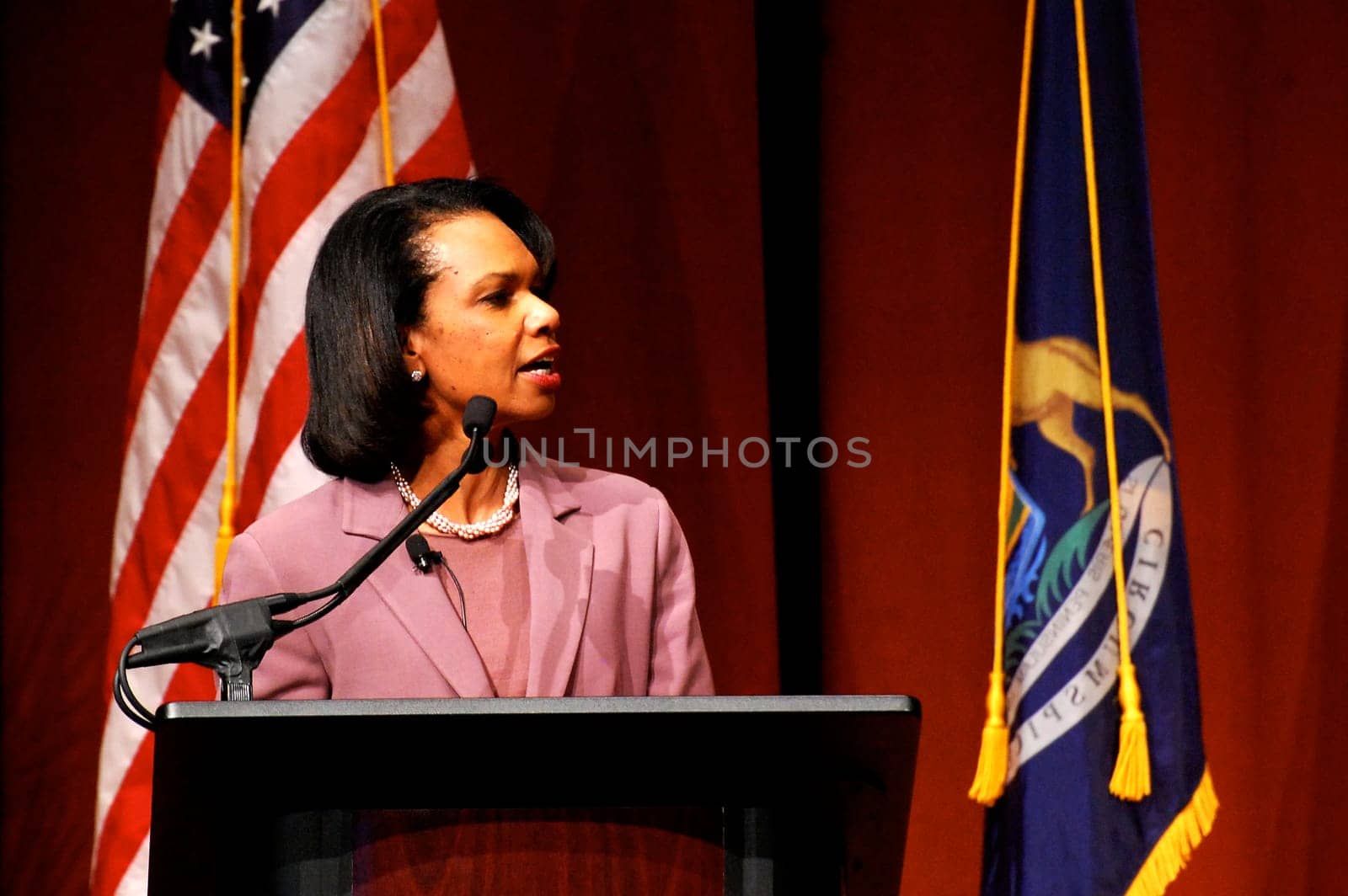 ANN ARBOR, MI - MARCH 30: Former Secretary of State Condoleezza Rice speaks at the University of Michigan as the Goff Smith lecturer March 30, 2011 in Ann Arbor, MI.