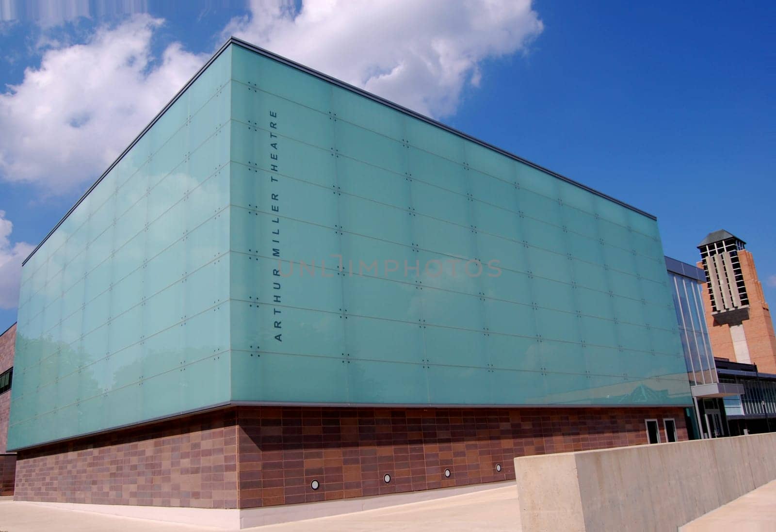 ANN ARBOR, MICHIGAN - AUGUST 9: The Arthur Miller theater (seen here on Aug. 9, 2009), was named after the Michigan alumnus and playwright. It received the Architecture Merit Award from USITT in 2009.