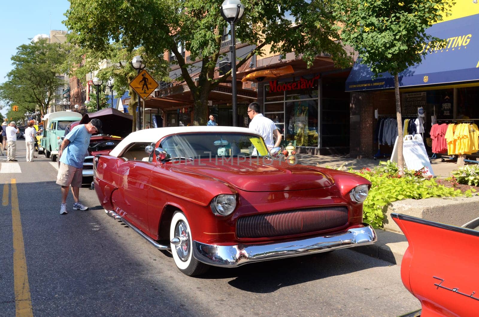 ANN ARBOR, MI - JULY 13: 1955 Chevrolet at the Rolling Sculpture car show July 13, 2012 in Ann Arbor, MI.