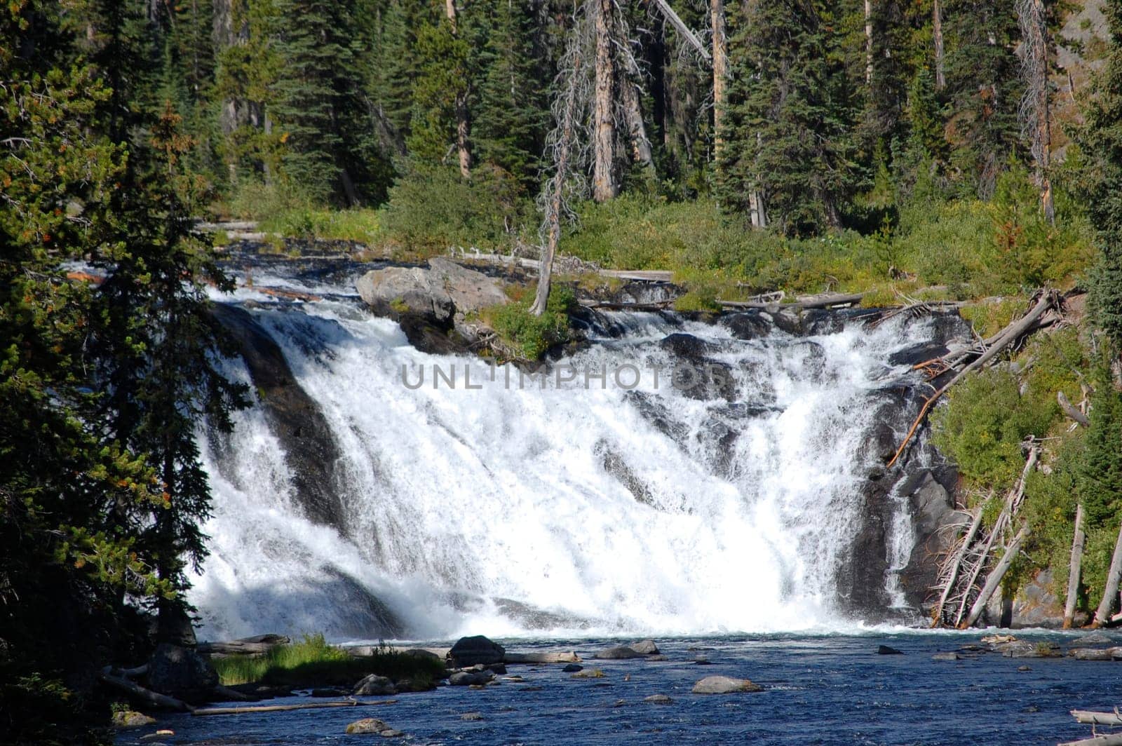 Yellowstone Lewis Falls - close up view