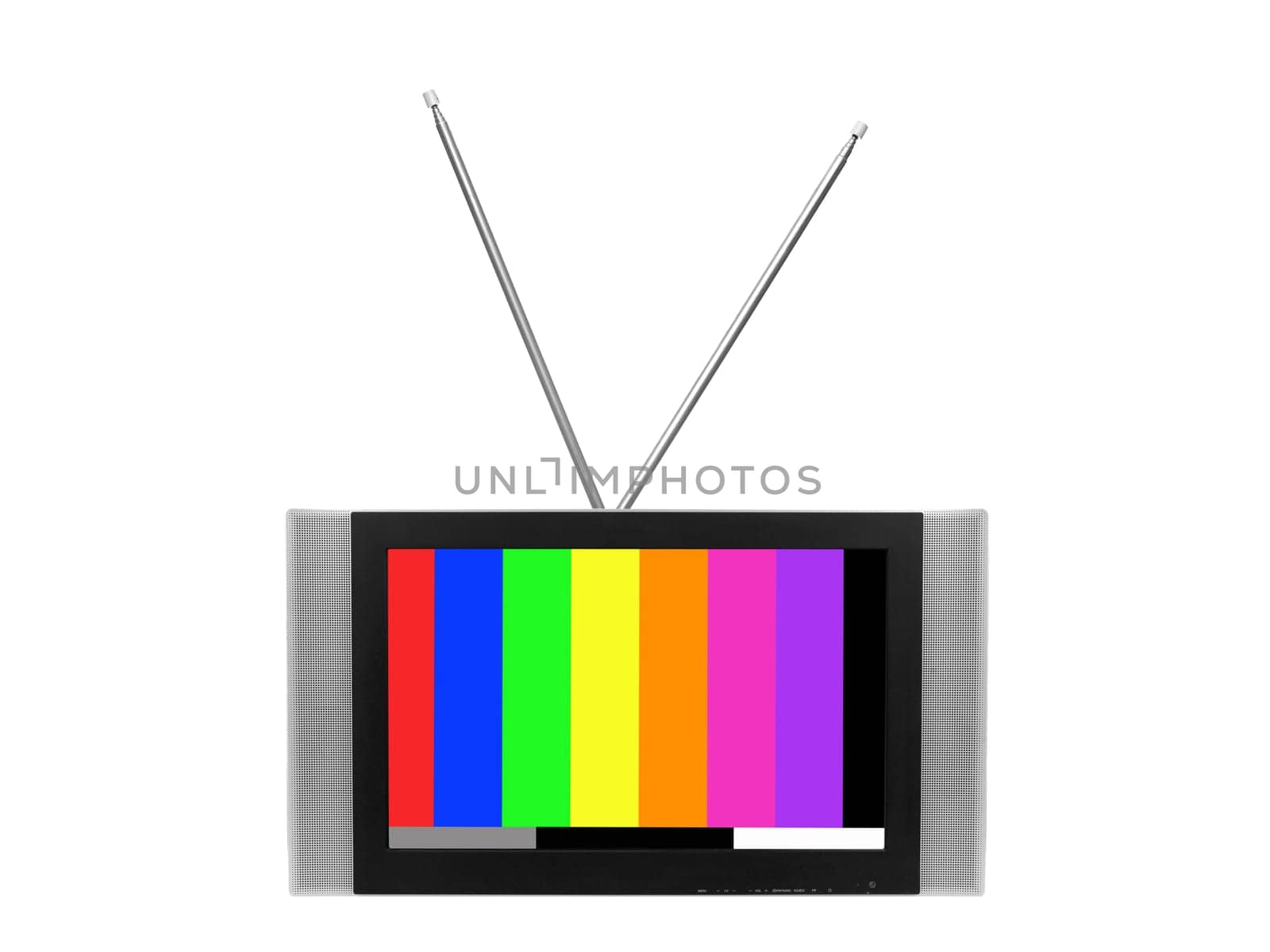 A television isolated against a white background
