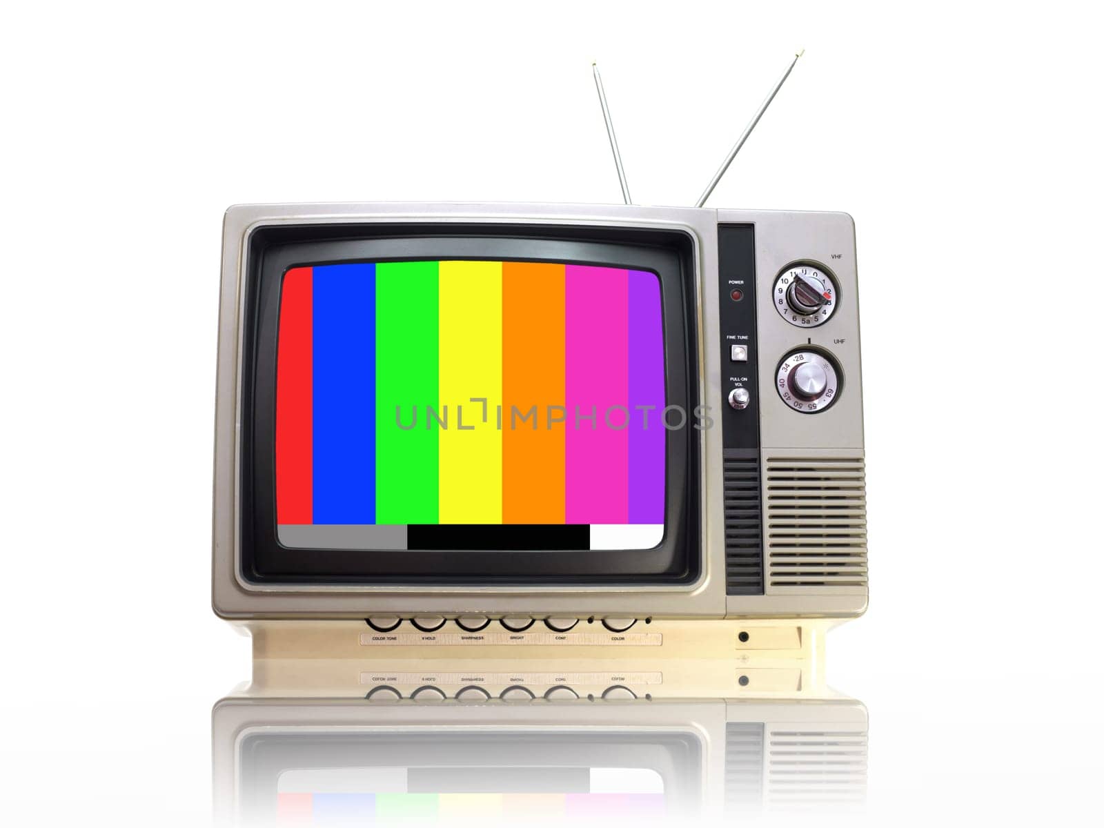 A television isolated against a white background