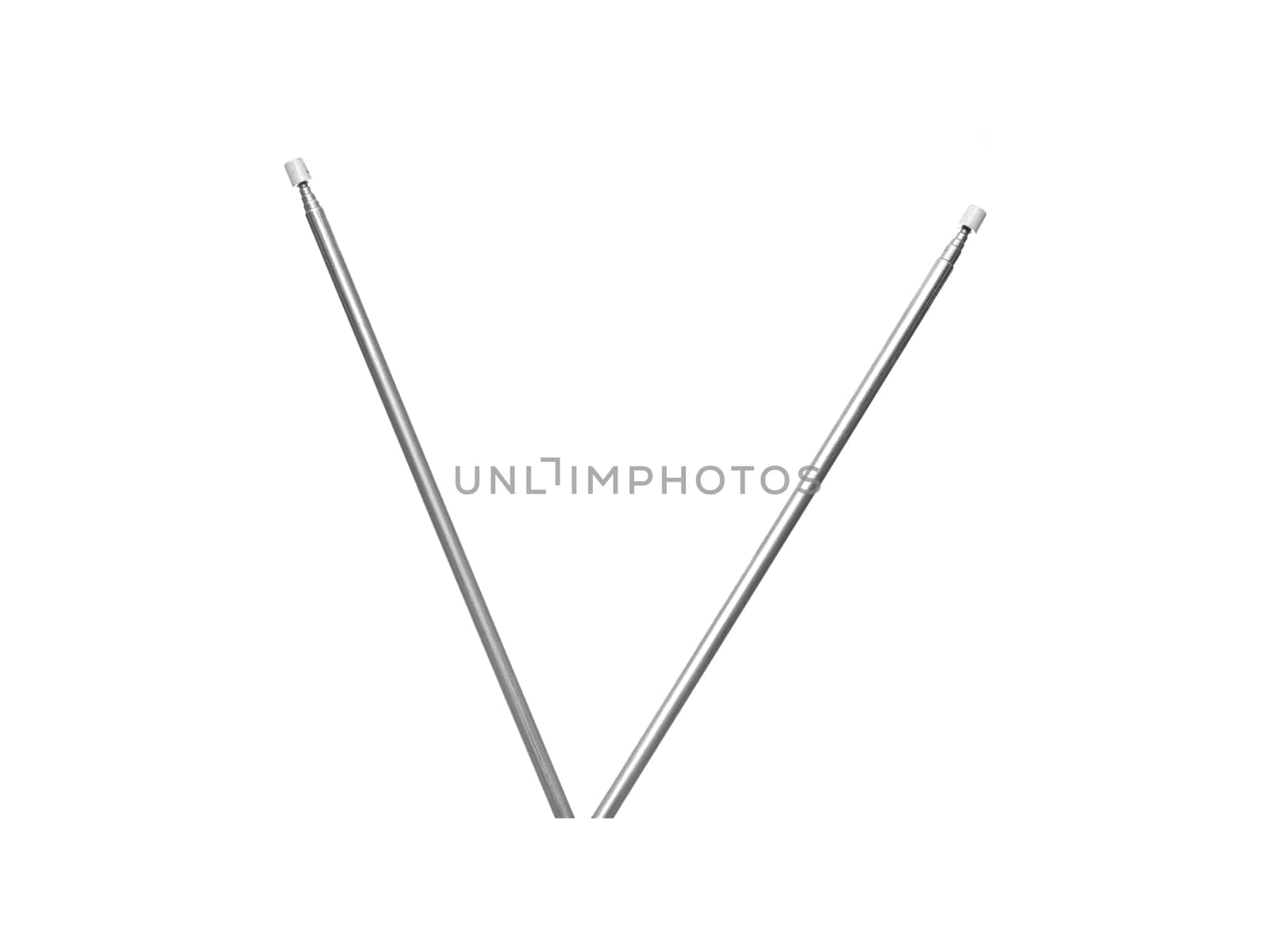 Television antenna isolated against a white background
