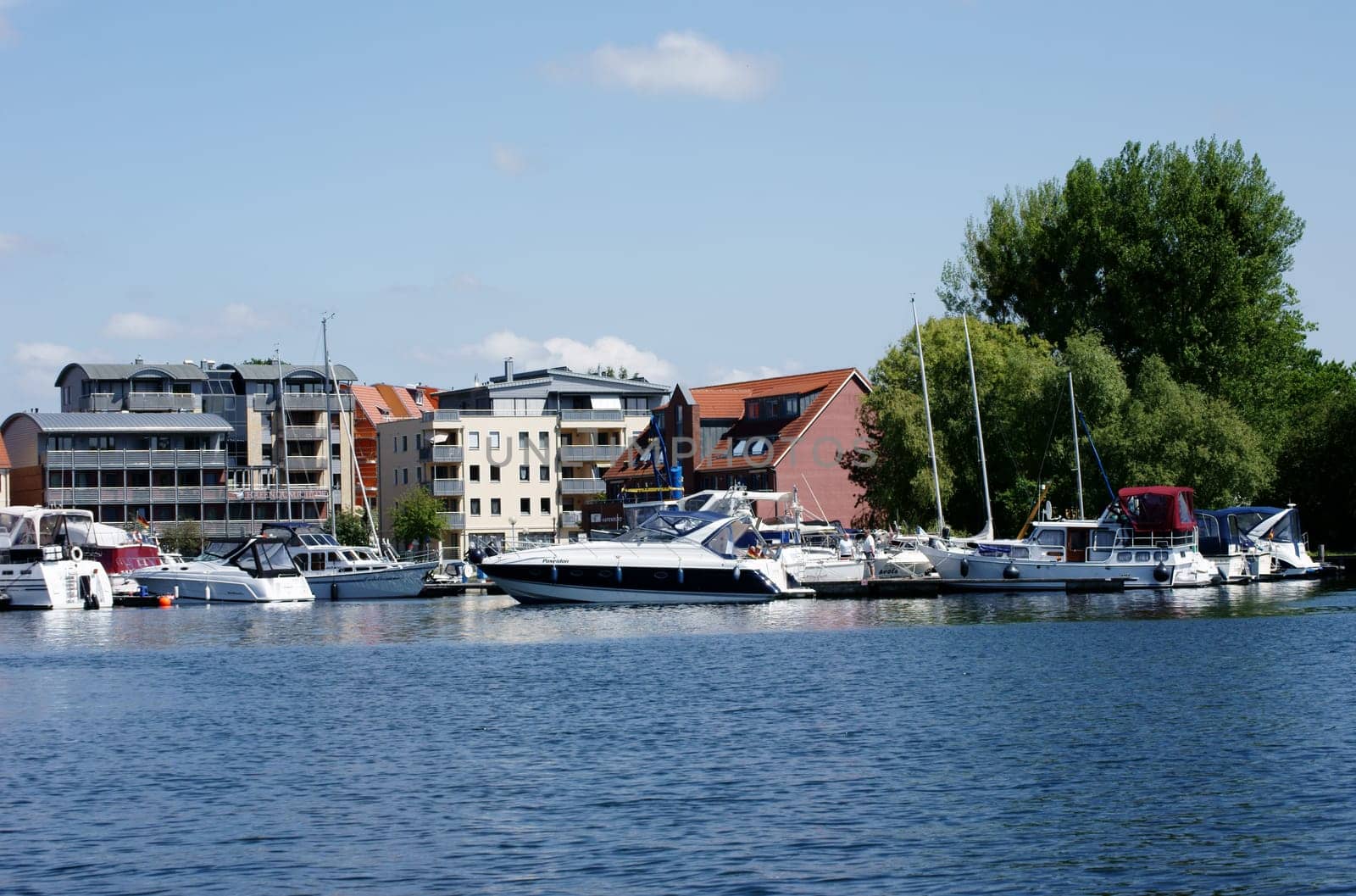 Waren,Mecklenburg Vorpommern/Germany – June 09,2013: The marina of the city of Waren an der Mueritz on June 9th in Waren.