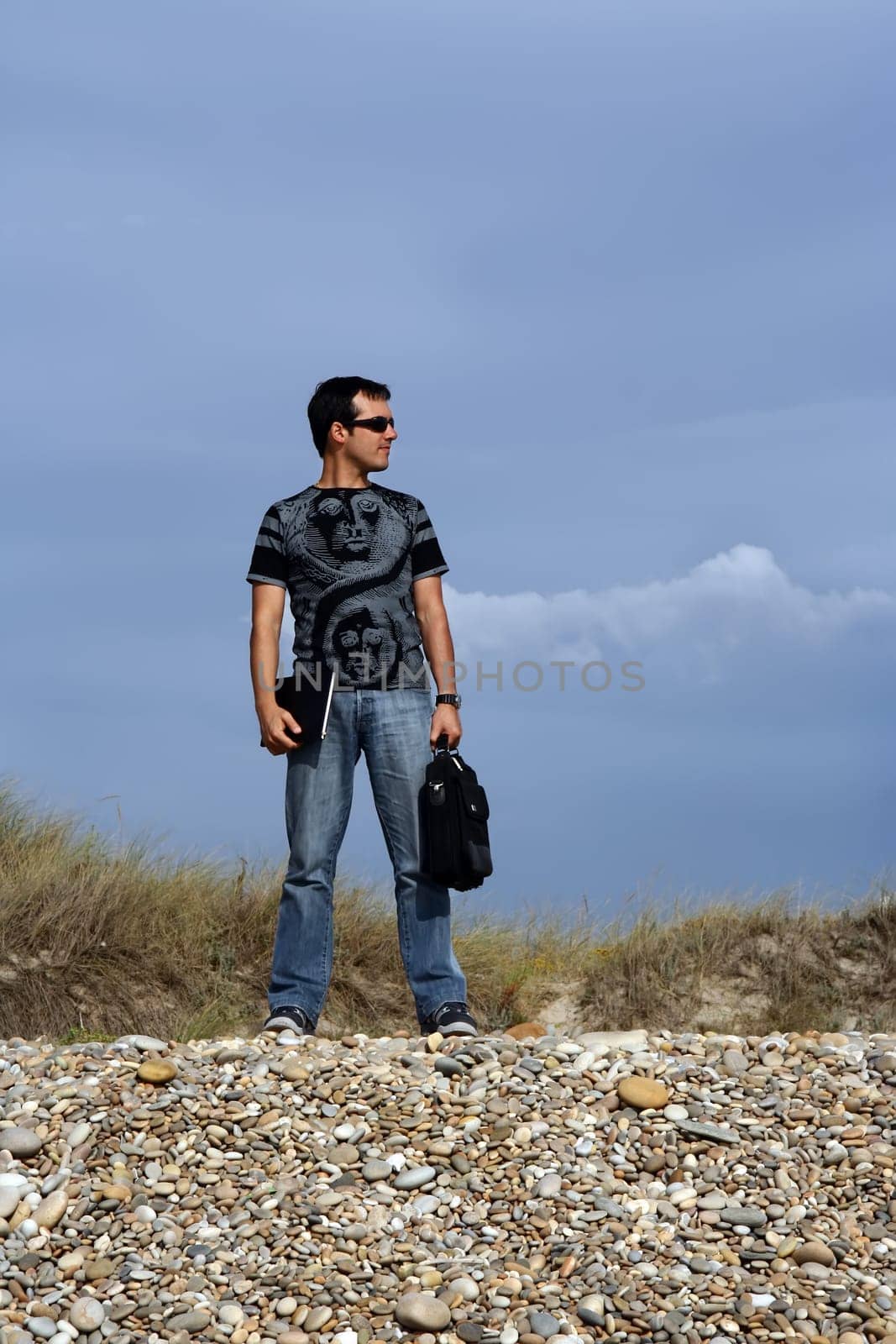 man on the beach