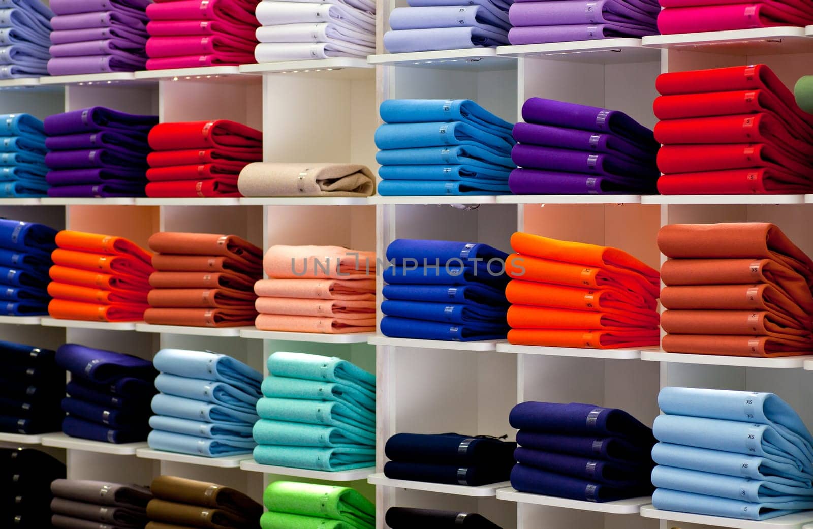 Photo of Colorful Polo shirts, clothes shop