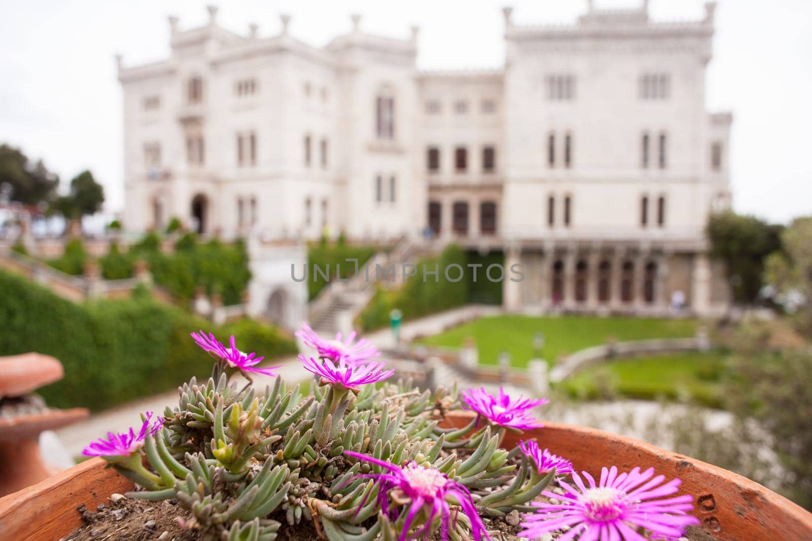 View of Miramare castle, Trieste - Italy
