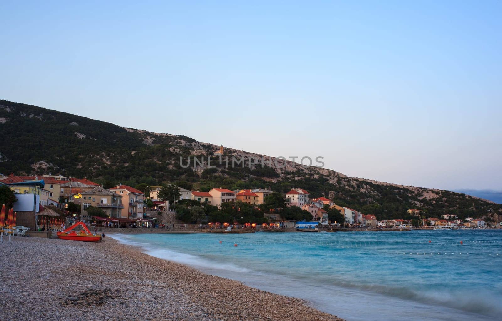 View of Baska, Krk island in Dalmatia - Croatia