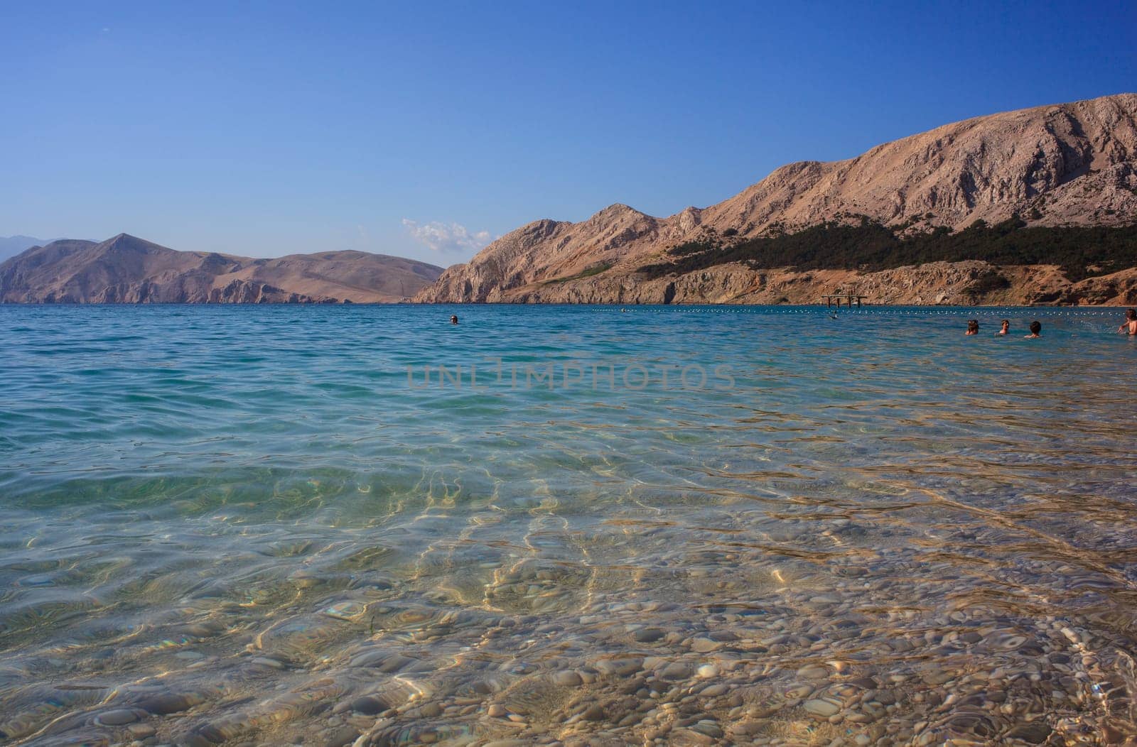 View of Baska, Krk island in Dalmatia - Croatia