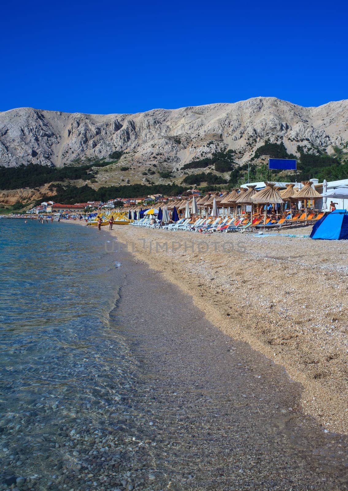 View of Baska, Krk island in Dalmatia - Croatia