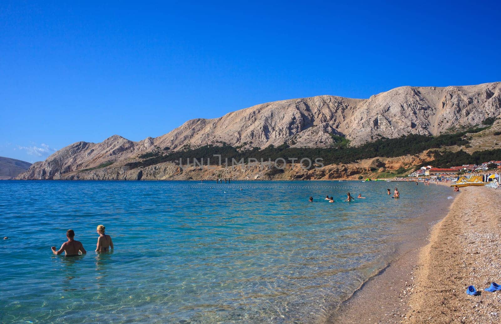 View of Baska, Krk island in Dalmatia - Croatia