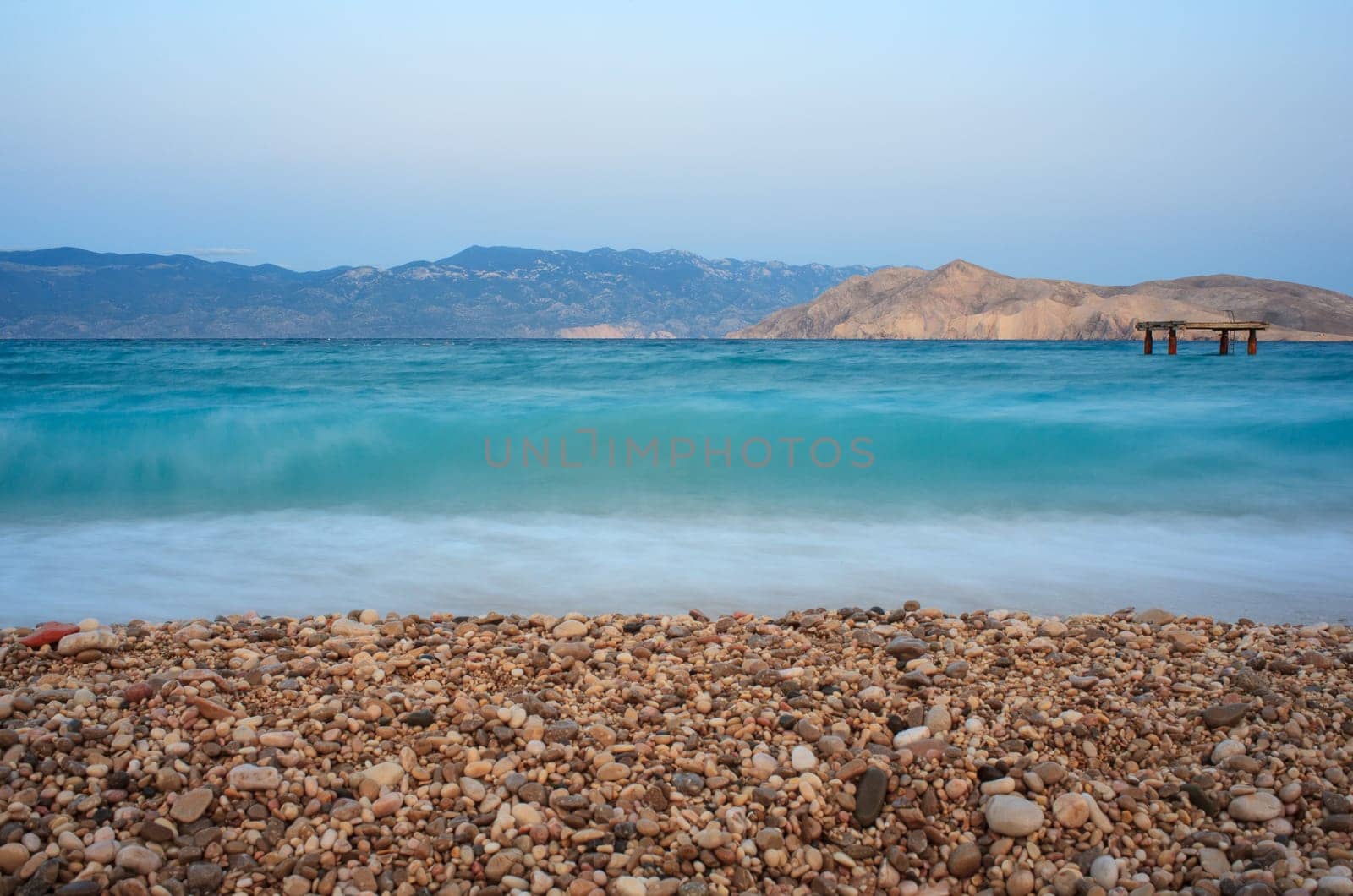 View of Baska, Krk island in Dalmatia - Croatia
