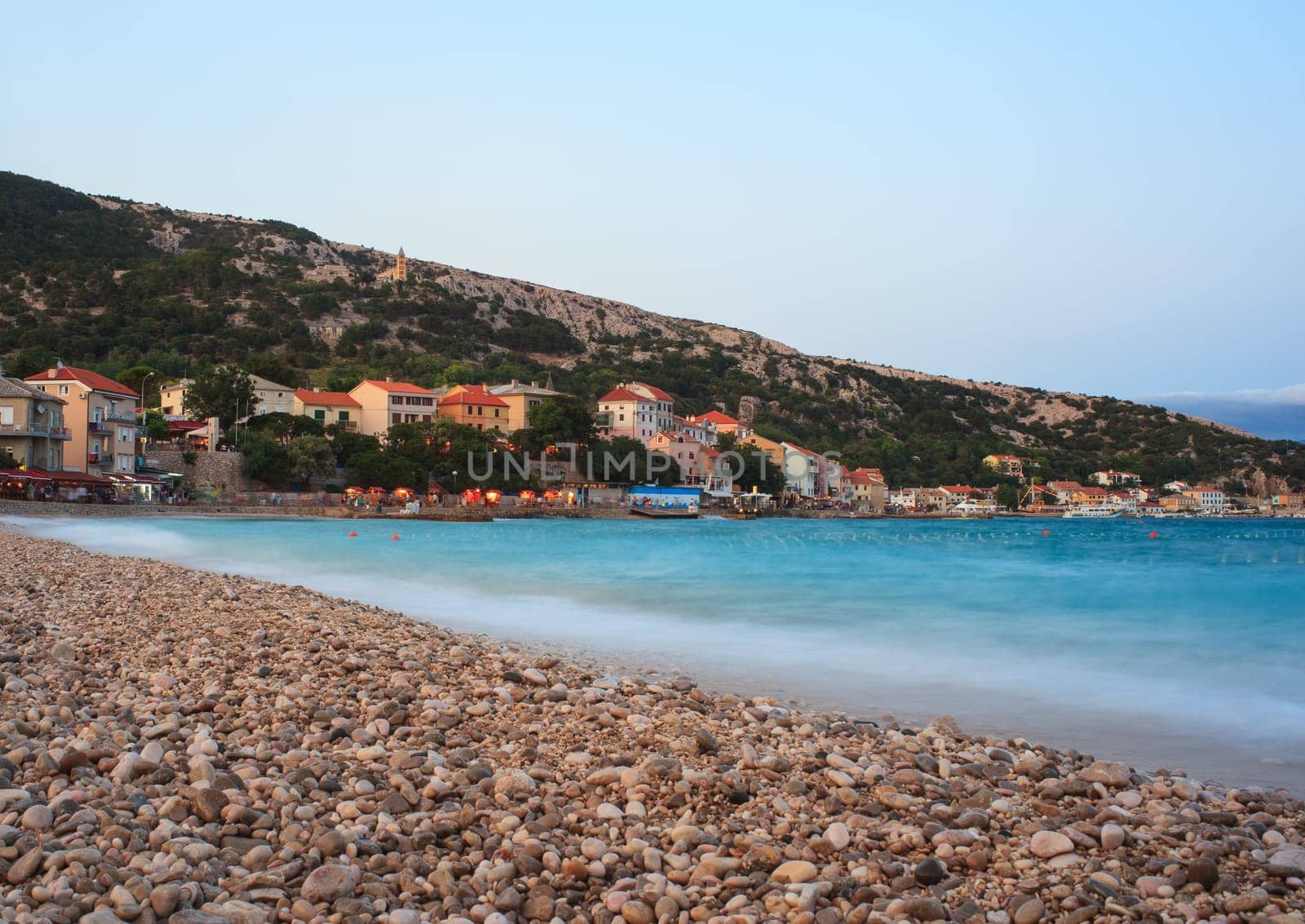View of Baska, Krk island in Dalmatia - Croatia