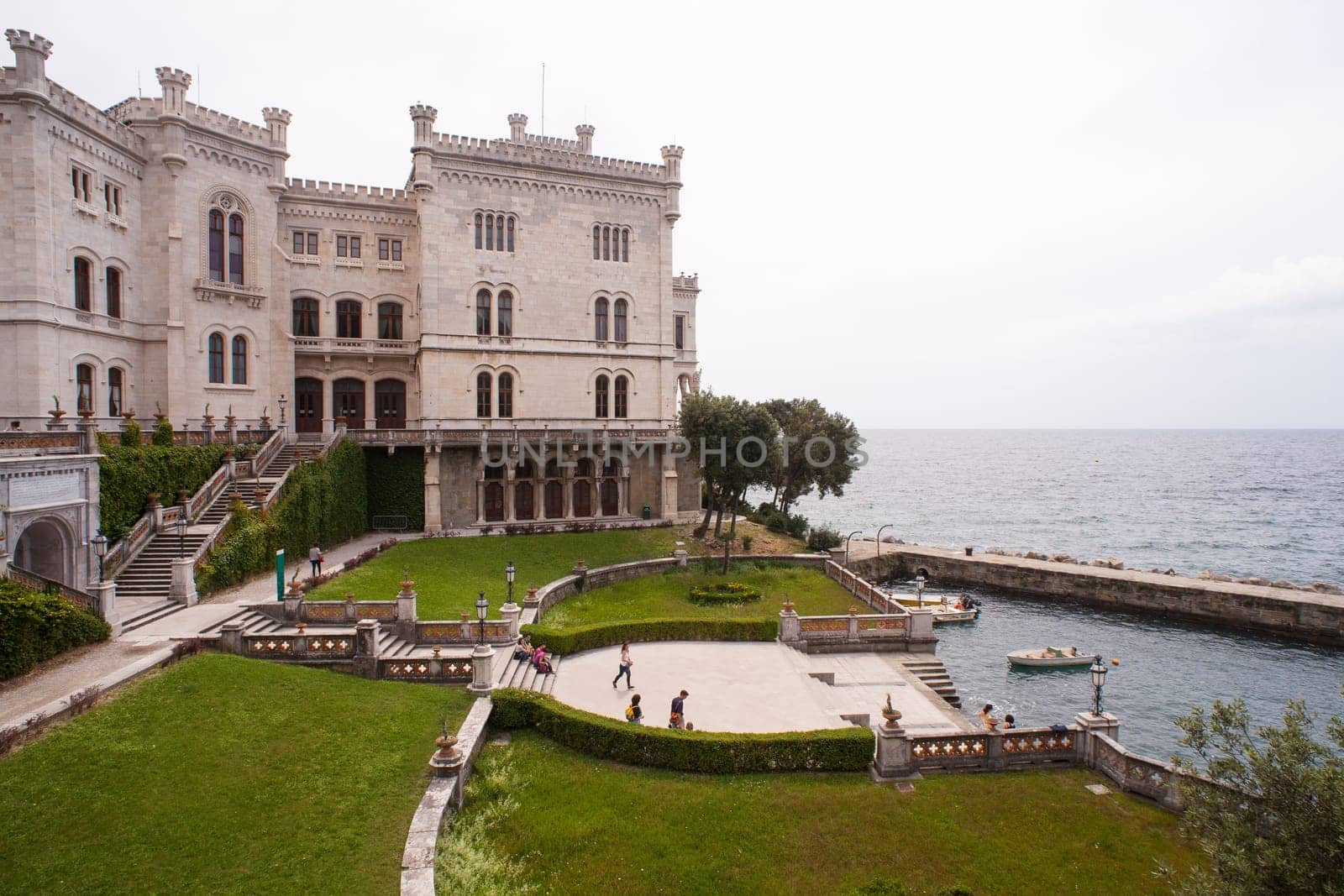 View of Miramare castle, Trieste - Italy