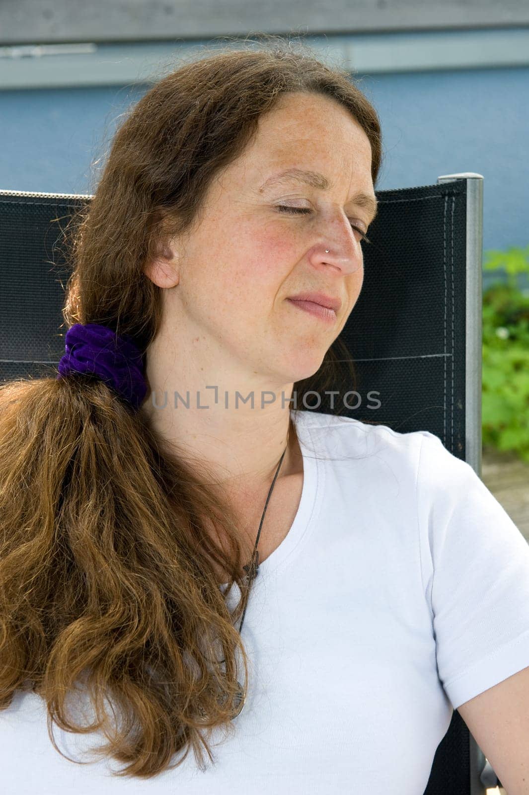 woman is resting