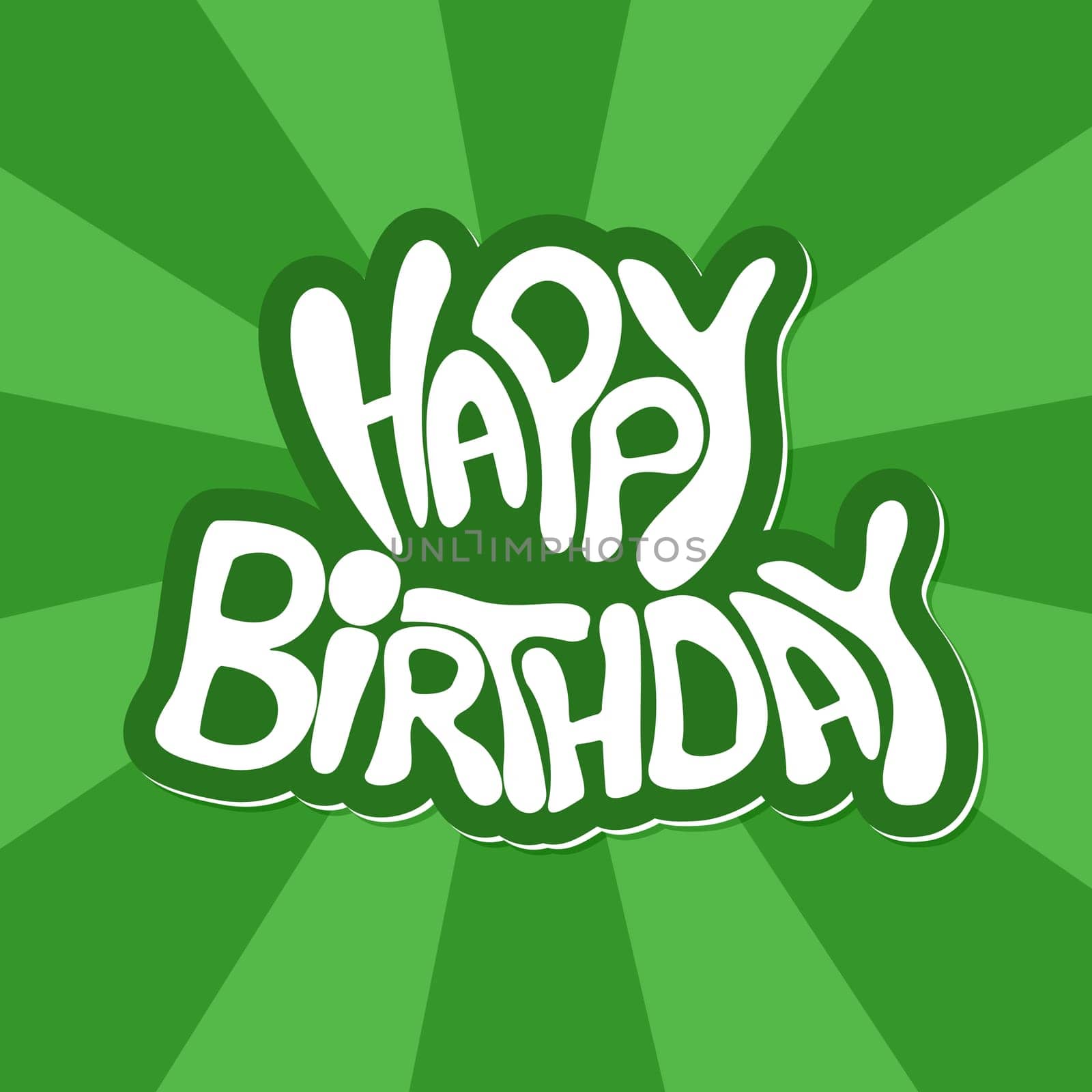 Happy birthday cartoon illustration design