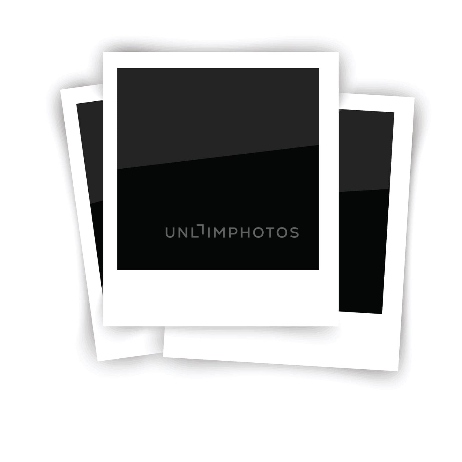 colorful illustration with  photo frames for your design