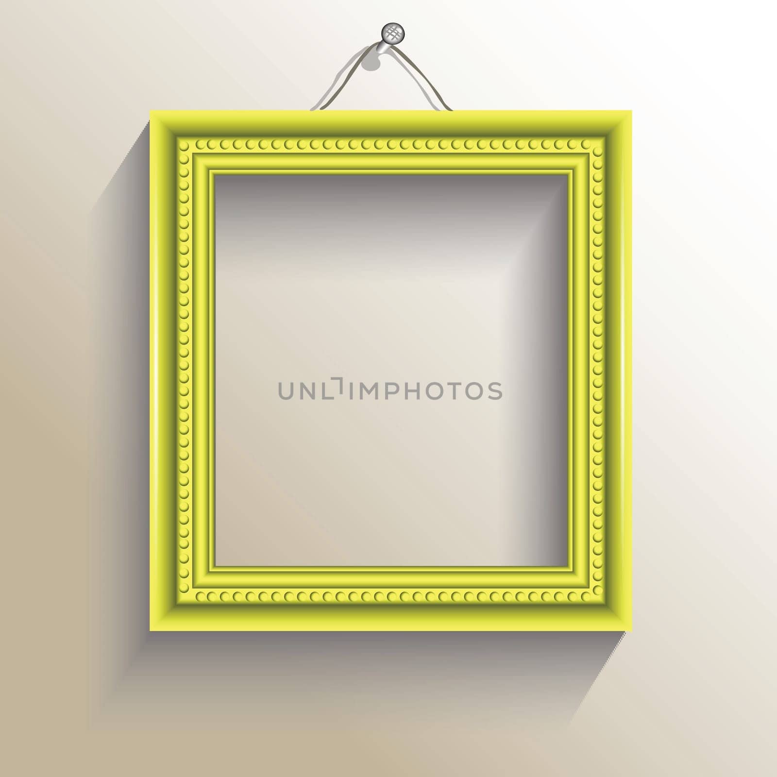 colorful illustration with  photo frame for your design