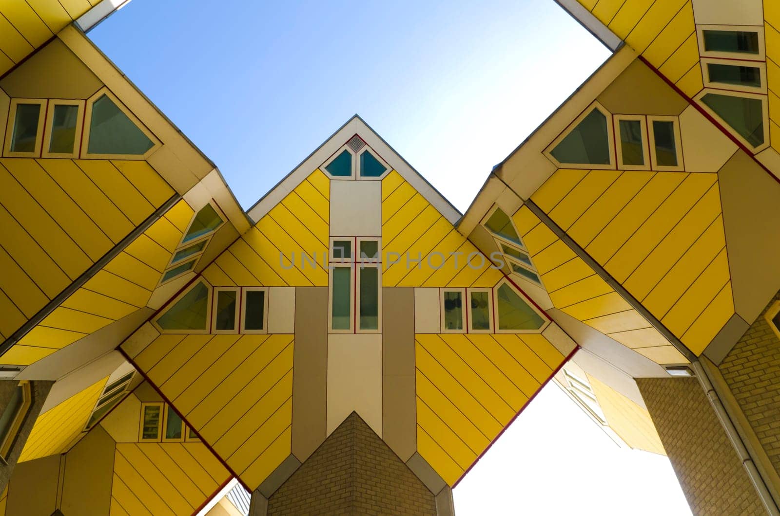 Cube houses, designed by architect Piet Blom. His design represents a village within a city, where each house represents a tree, and all the houses together, a forest