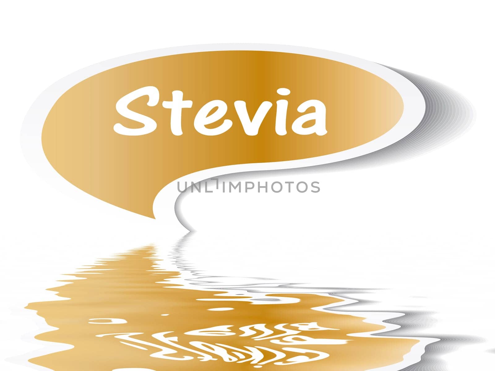 Speech bubble with stevia