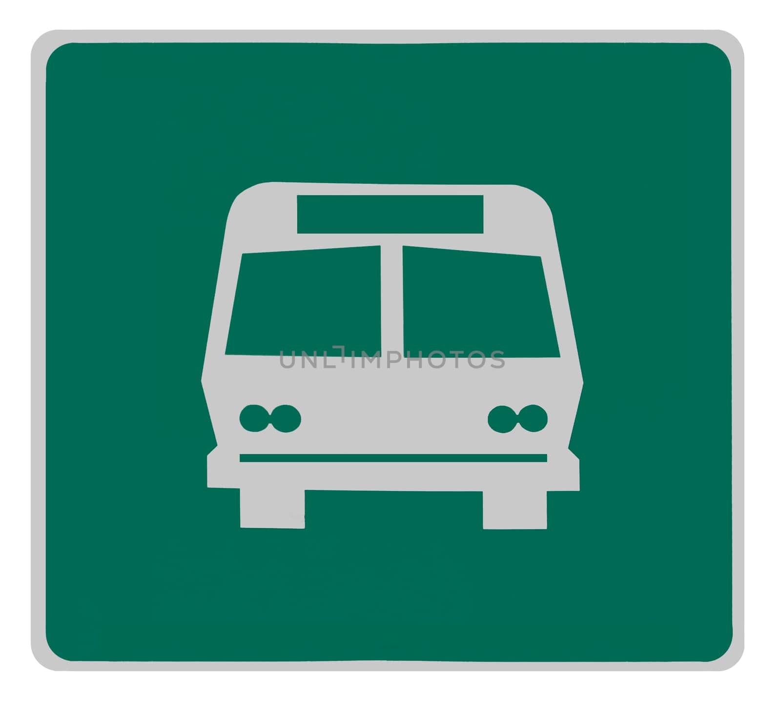 road sign - bus station, isolated.