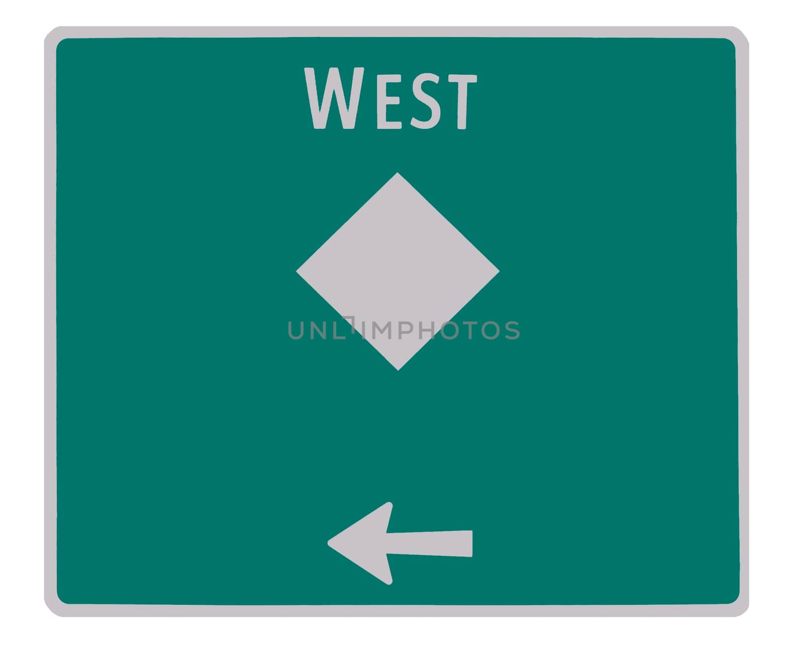 Road sign West.