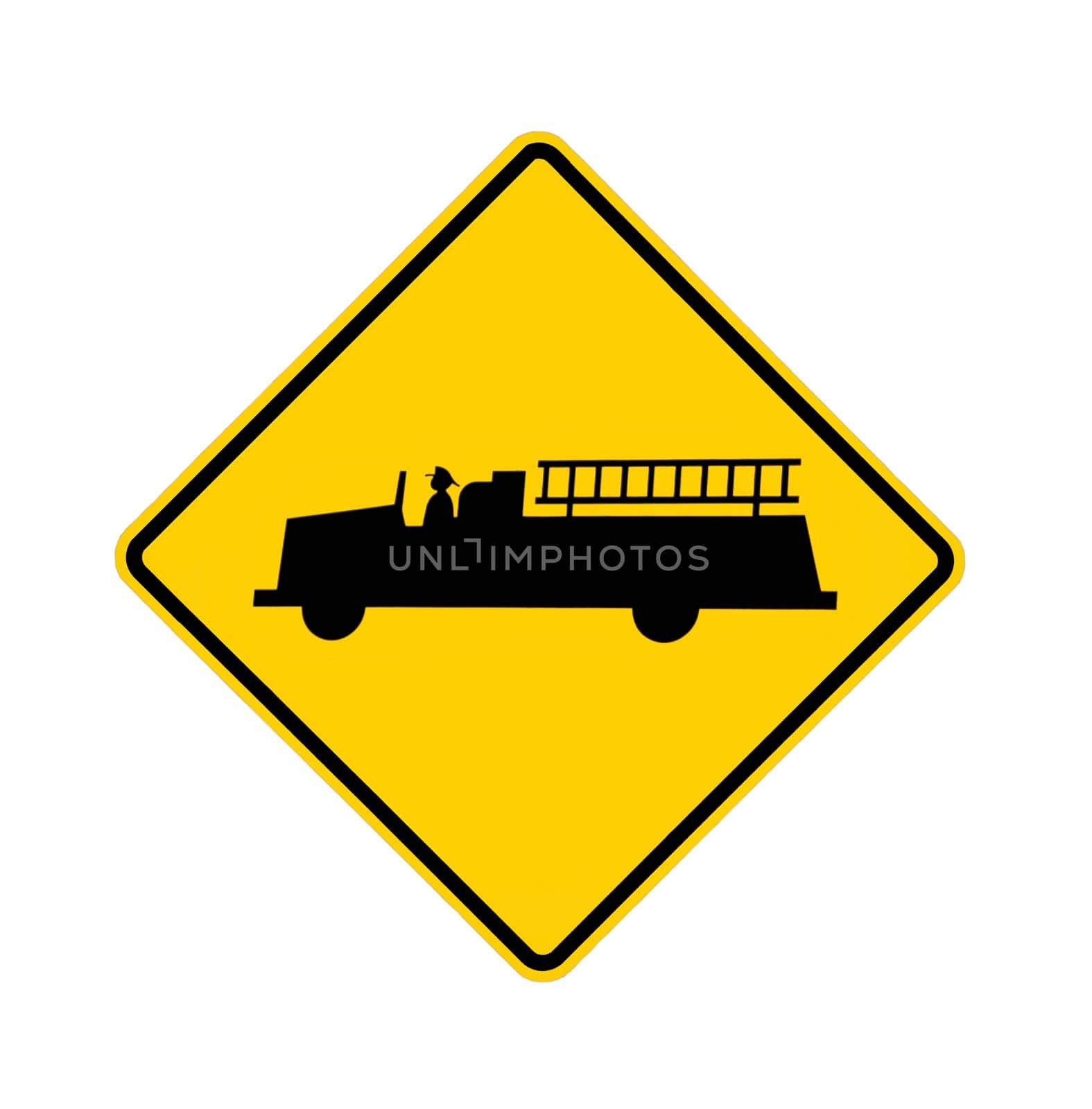 road sign - fire station.
