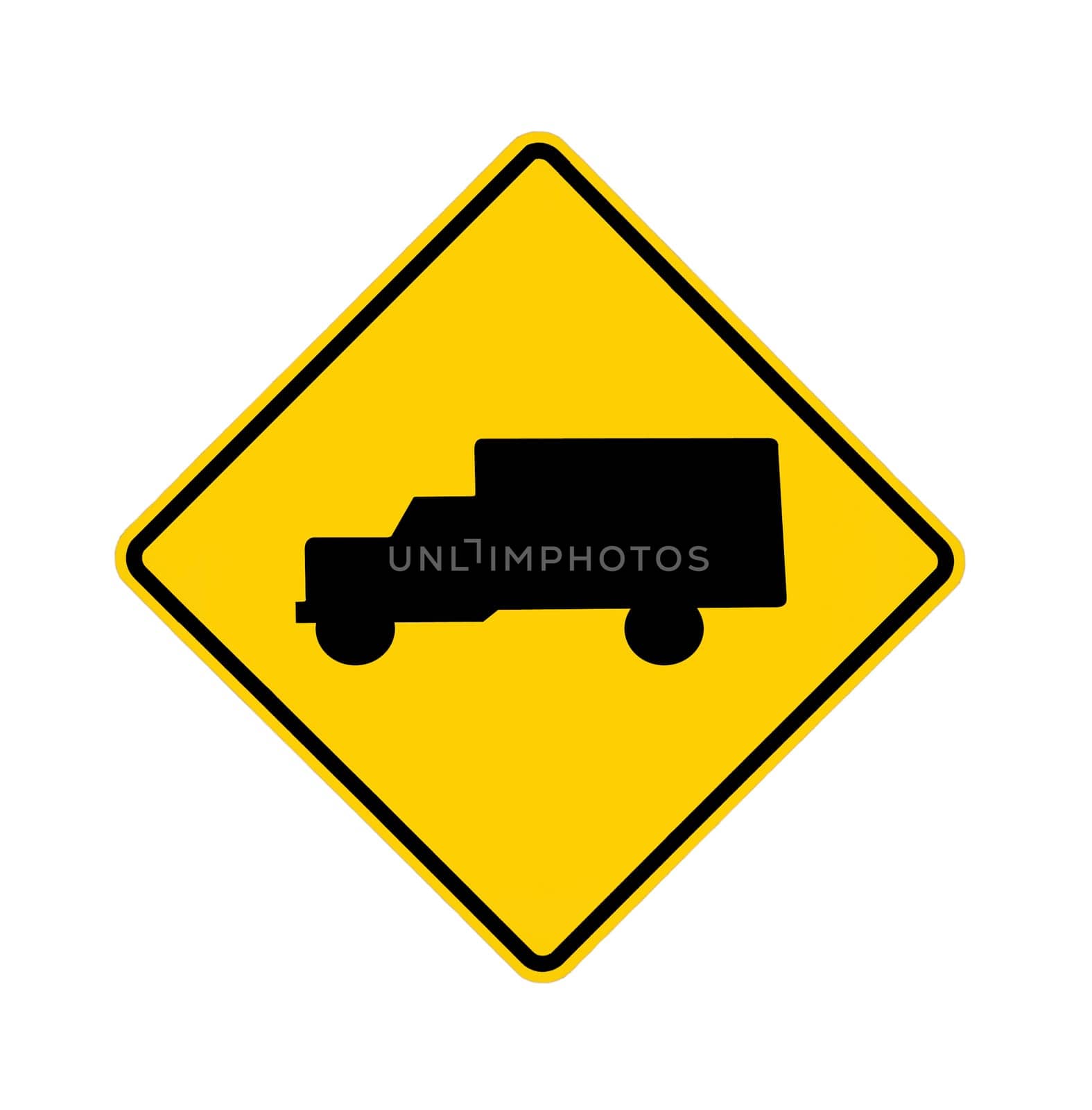 road sign - trucks crossing.