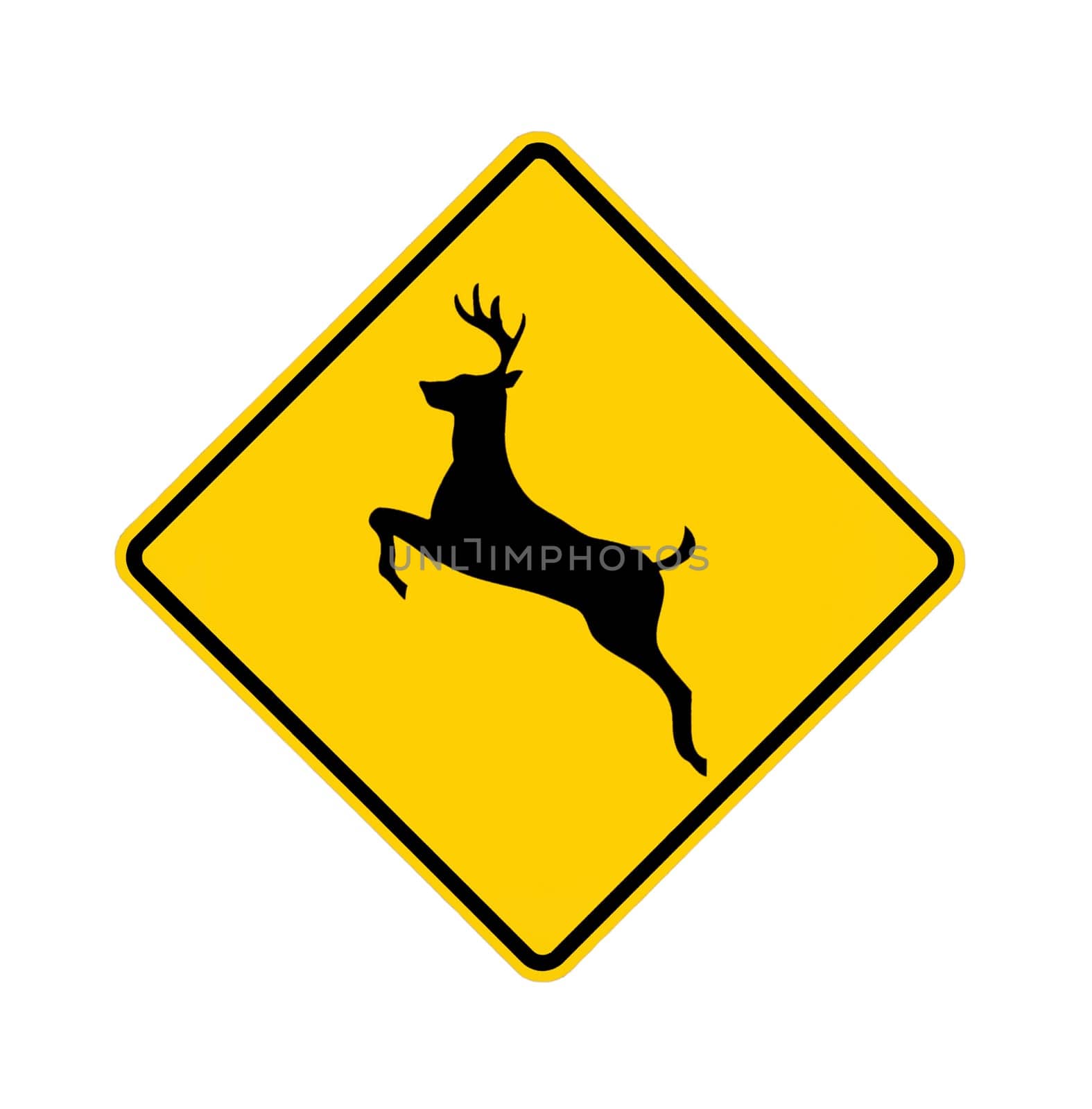 road sign - deer crossing.