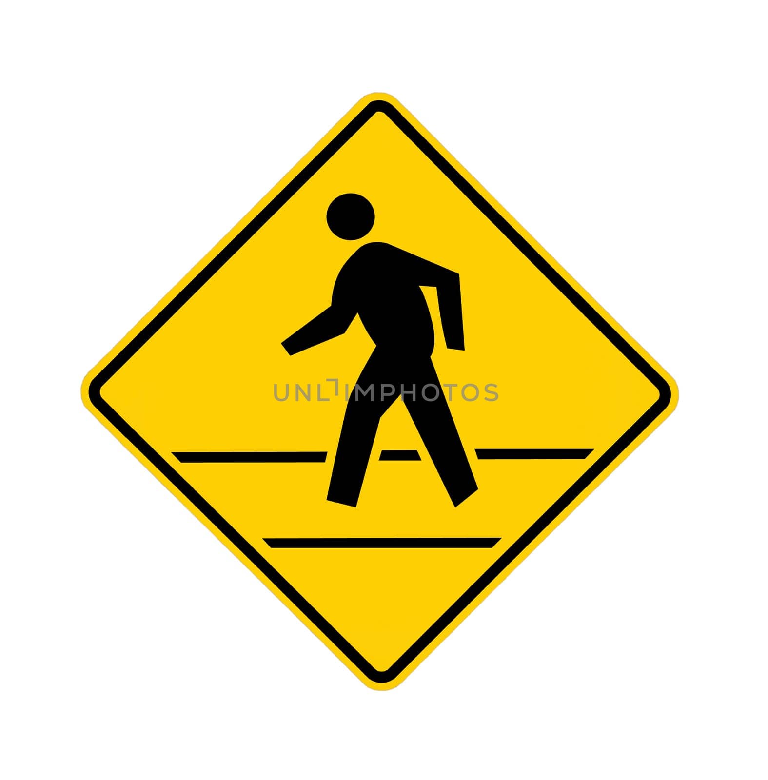 road sign - crosswalk with lines.