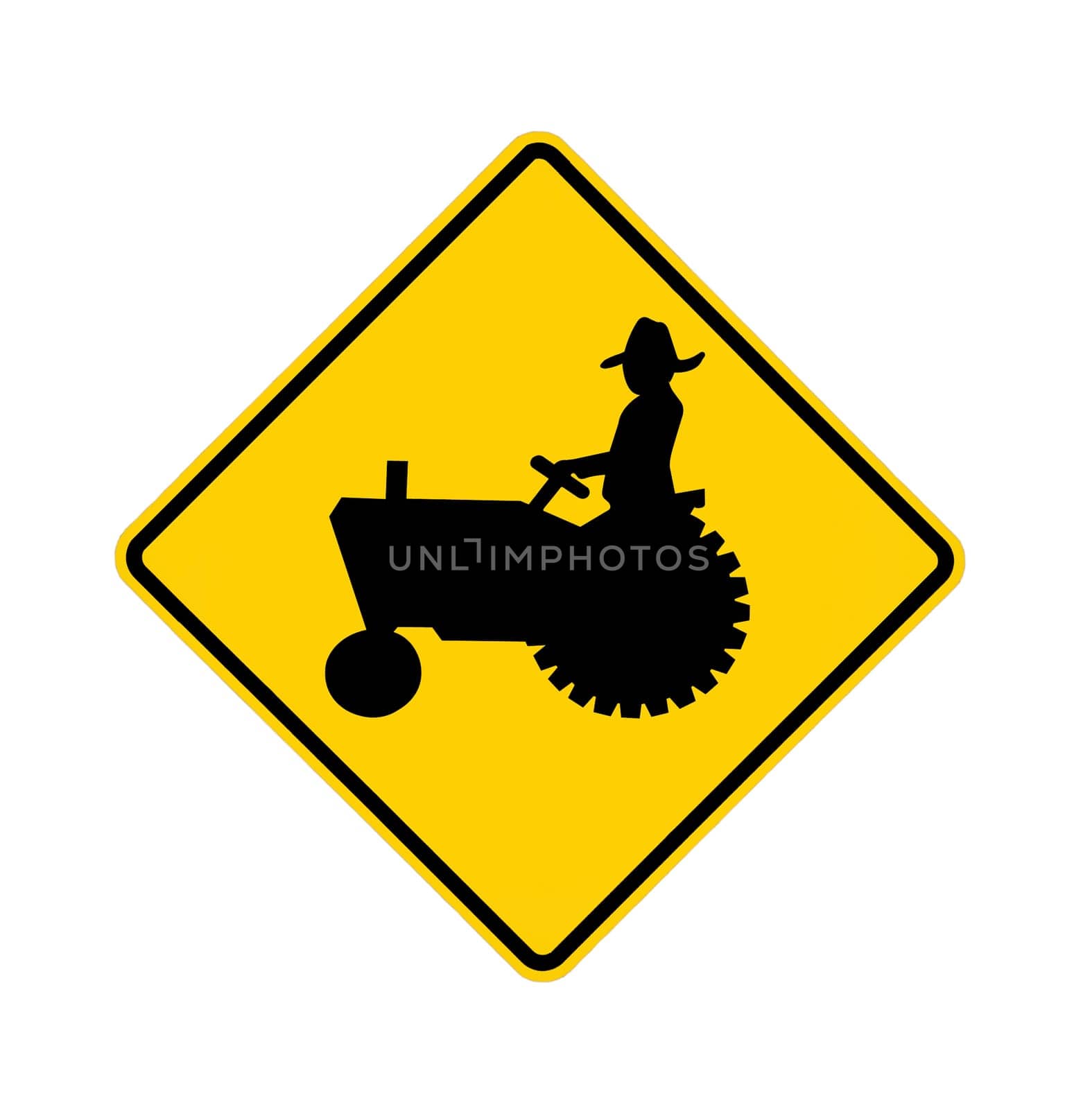 road sign - tractor.