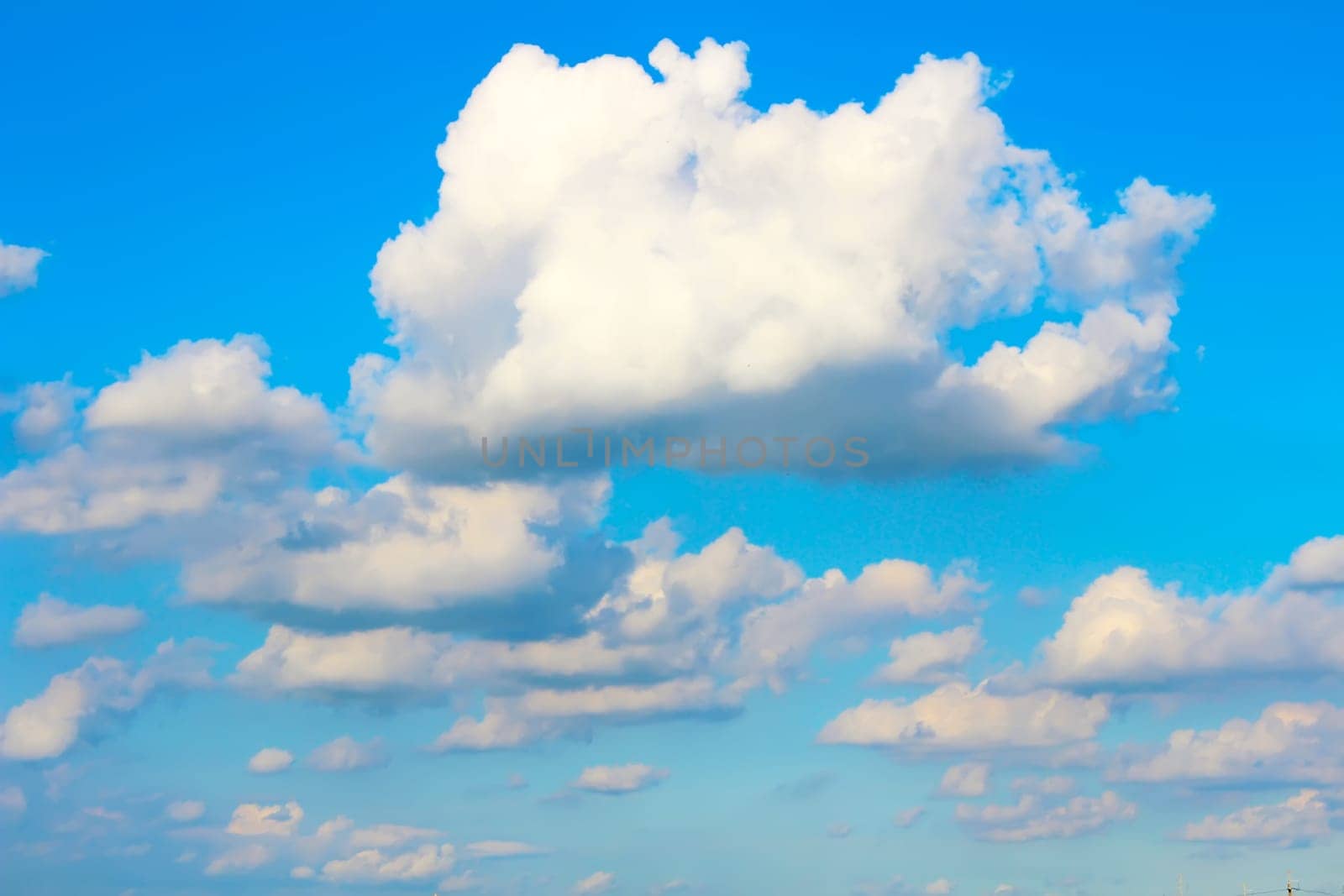 blue sky with cloud closeup