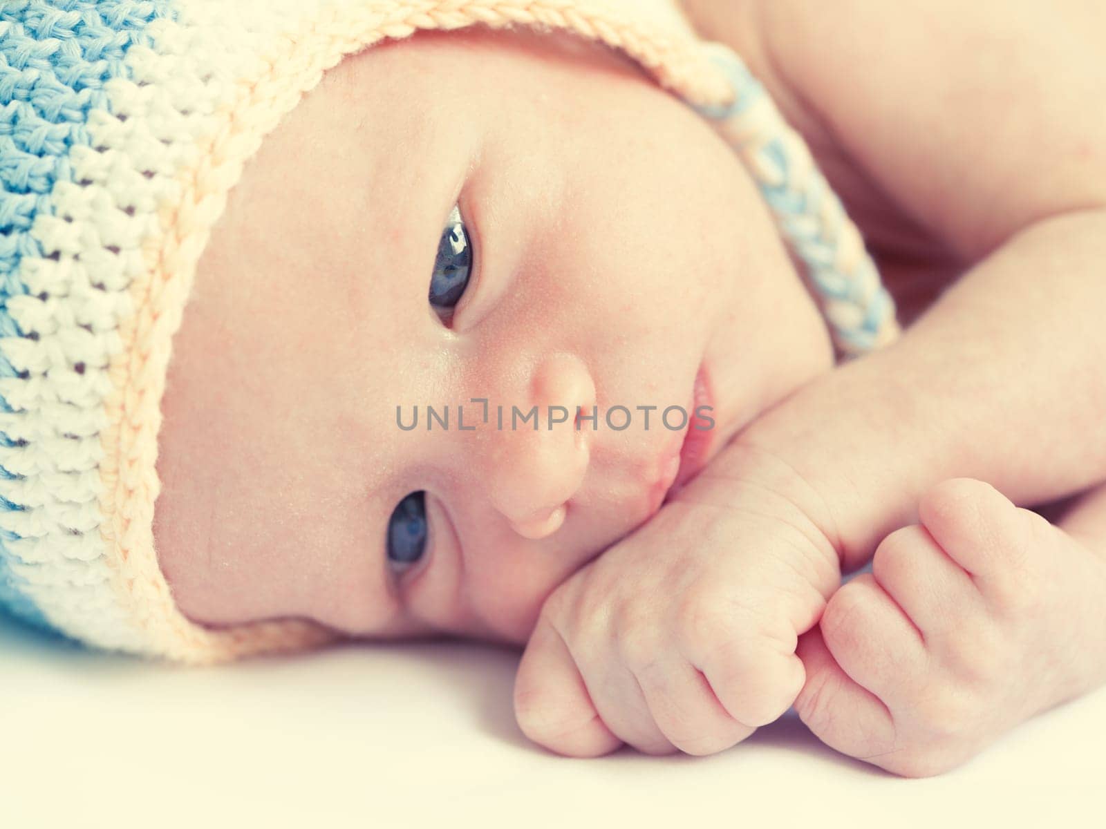 Cute beautiful baby close-up portrait