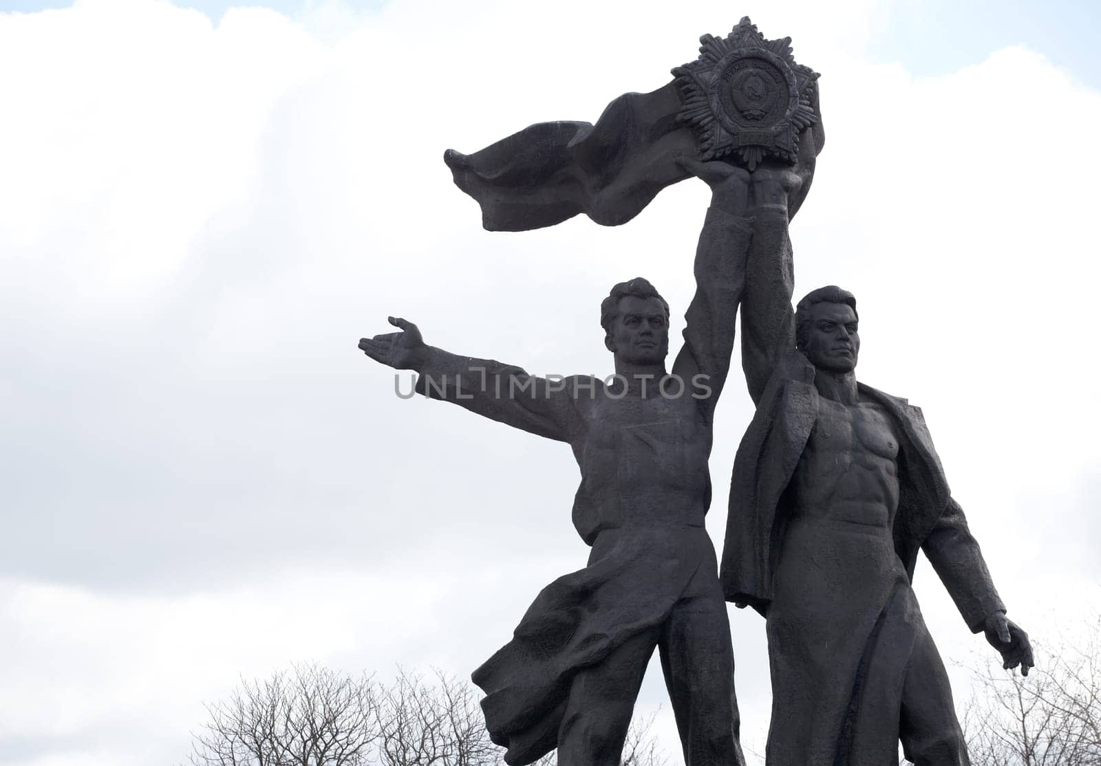 Monument to Reunion of Ukraine and Russia in Kiev, Ukraine