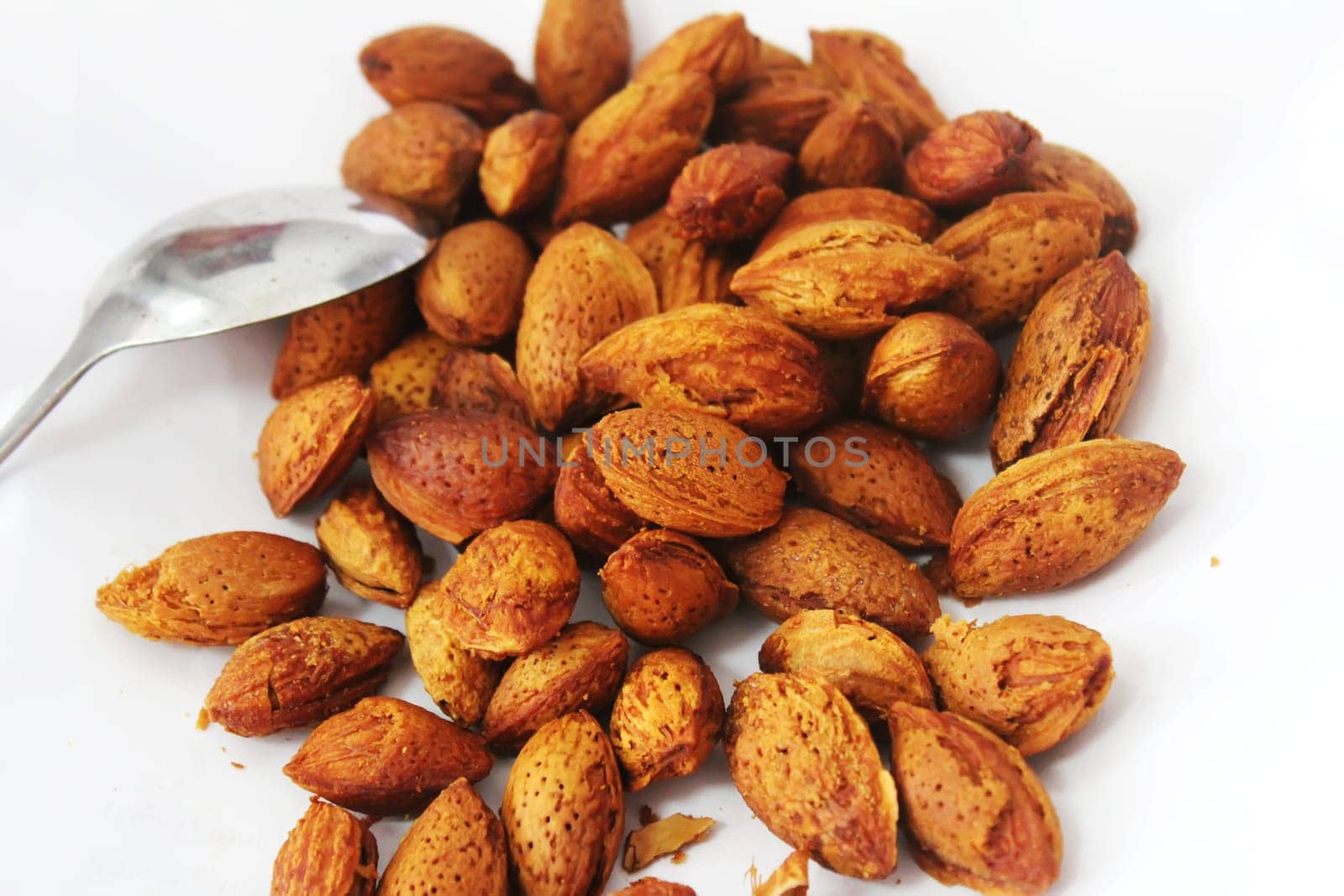 Dried nuts are spiced
