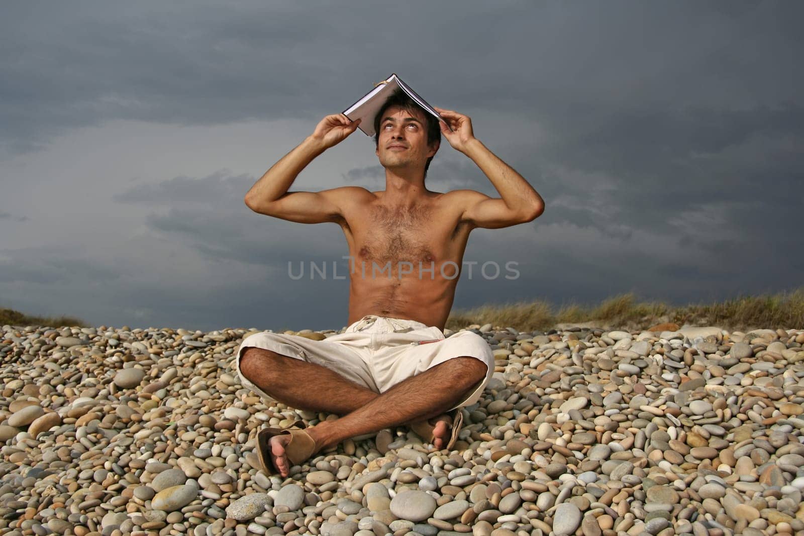 man on the beach