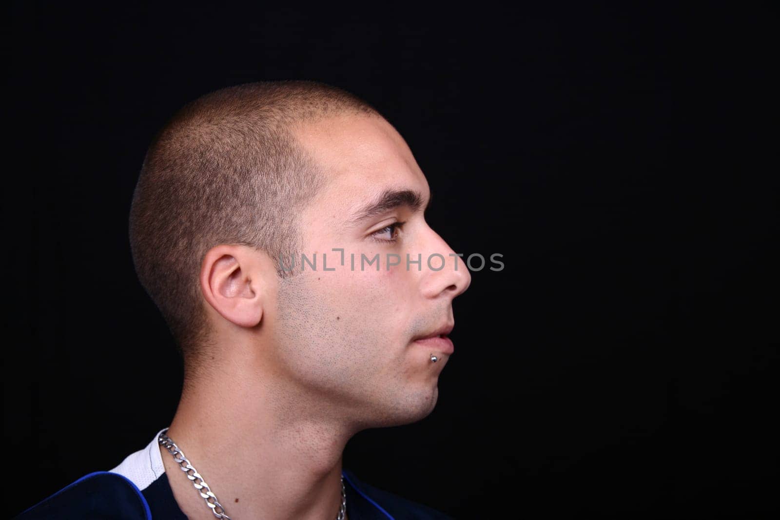 Bad boy on a black background