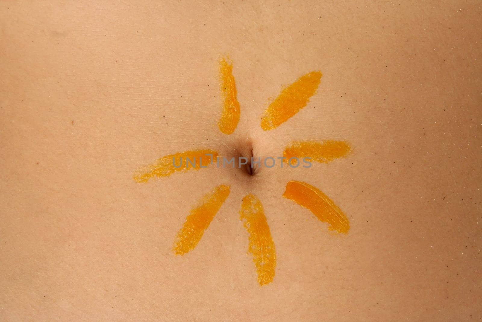 a sun made with suncream