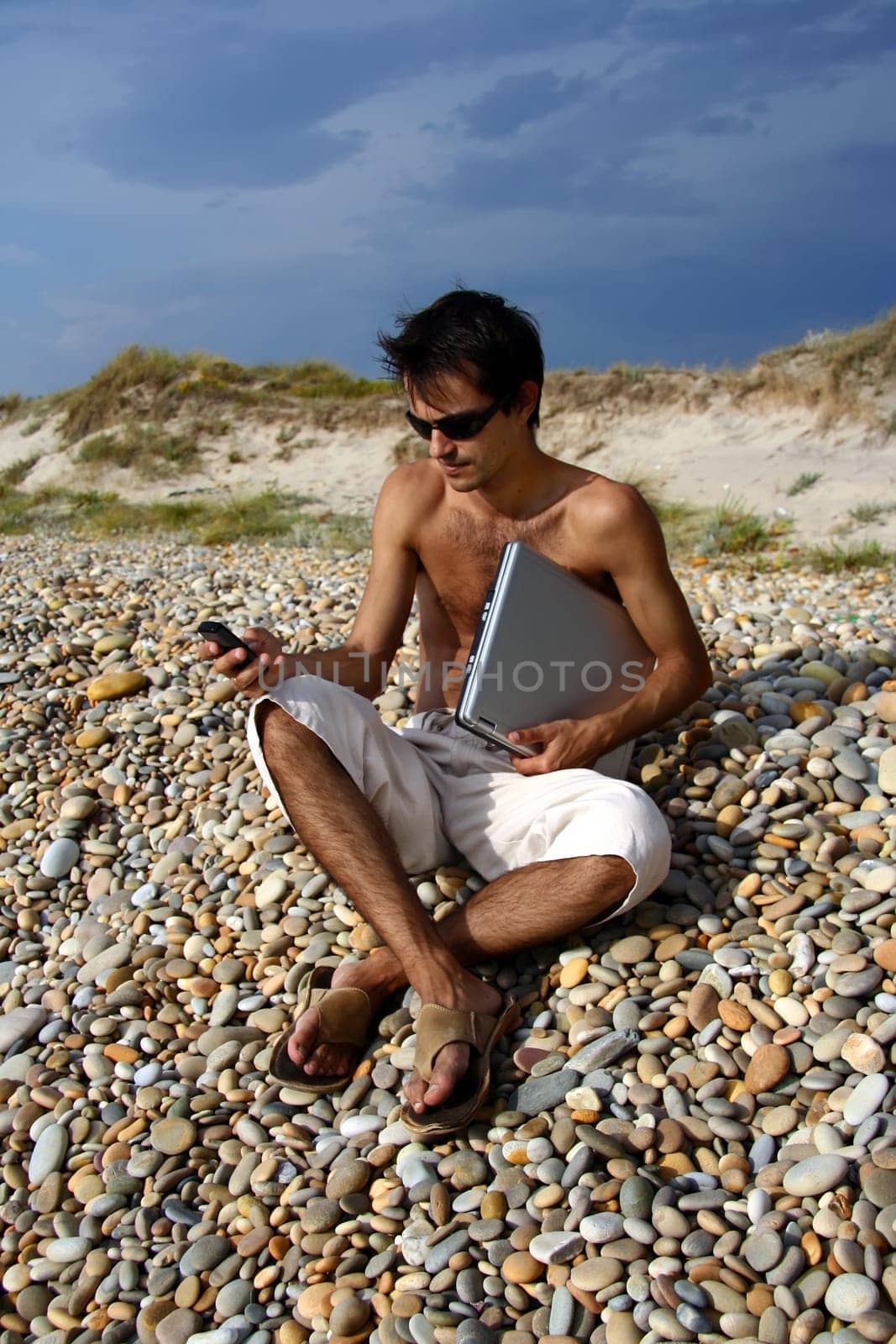 man on the beach