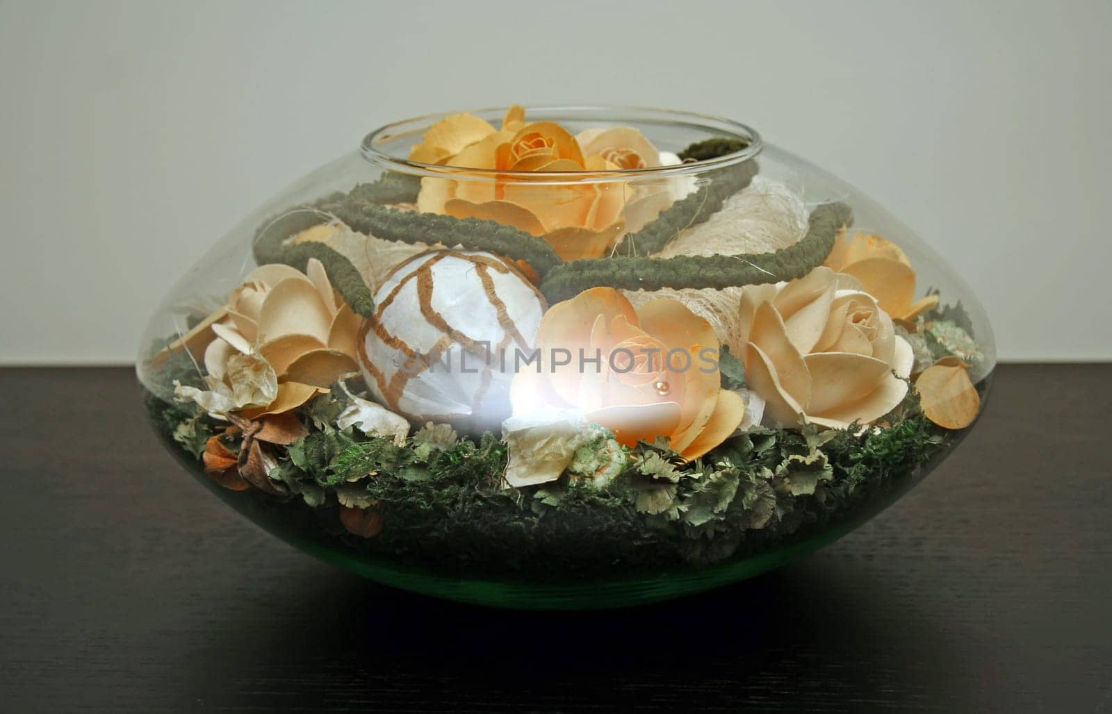 glass vase with flowers