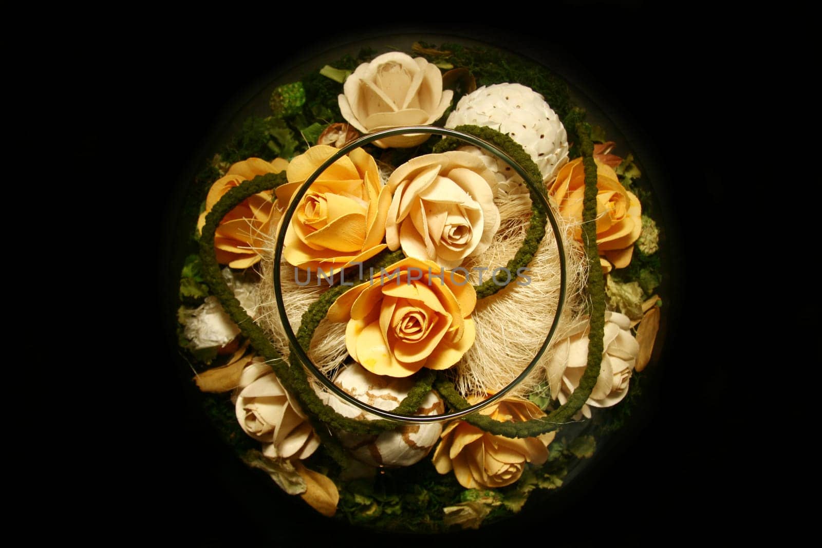 glass vase with flowers