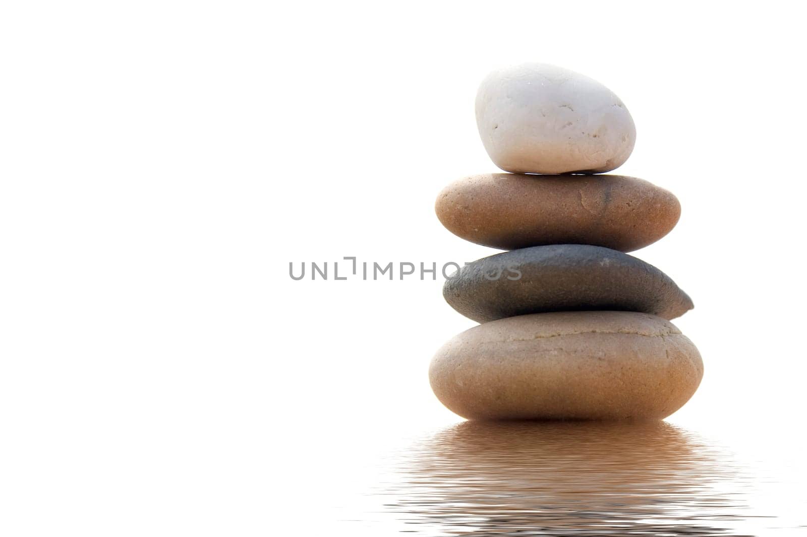 Pile of balanced sand stones isolated